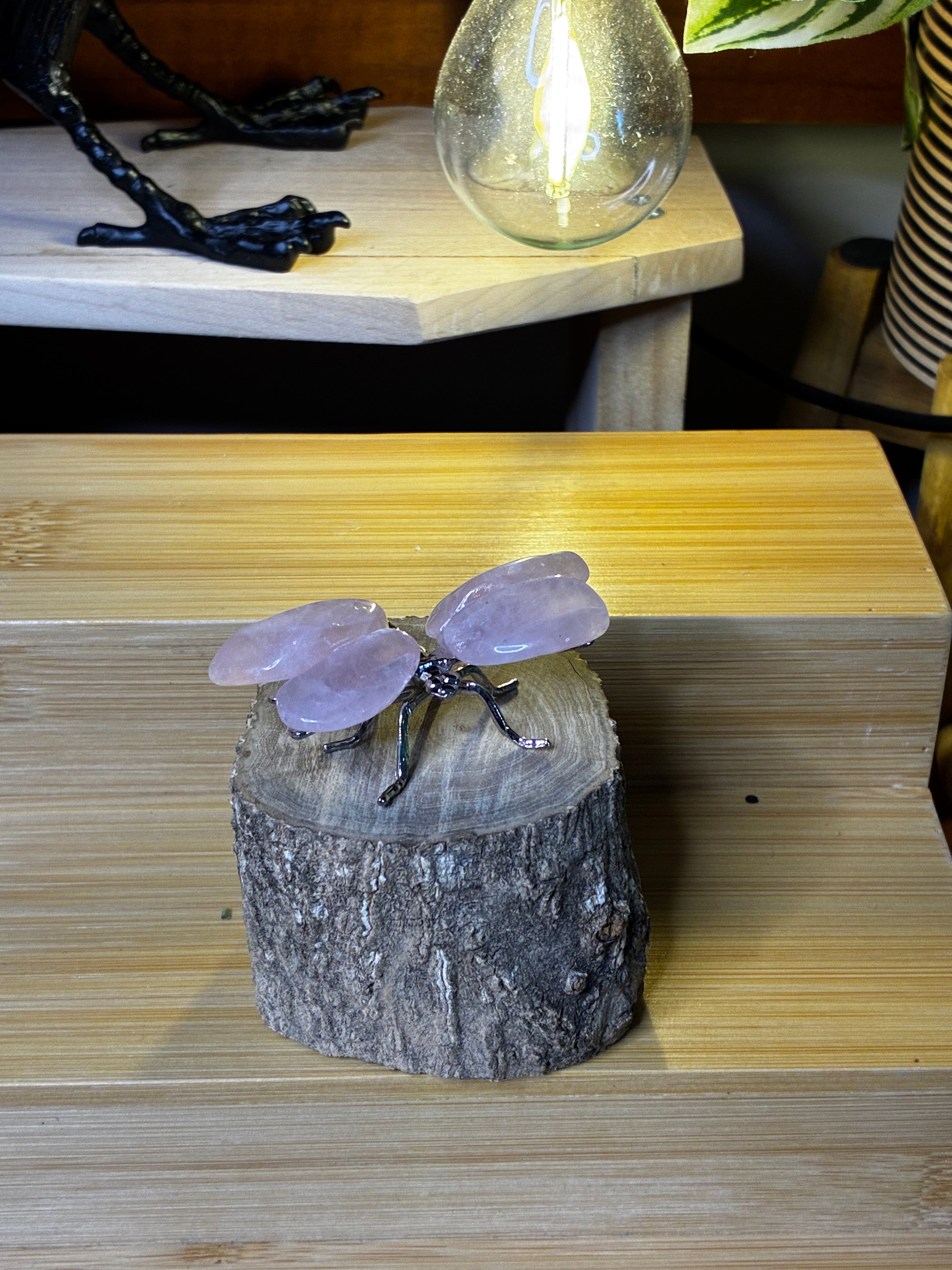 Rose Quartz Dragonfly