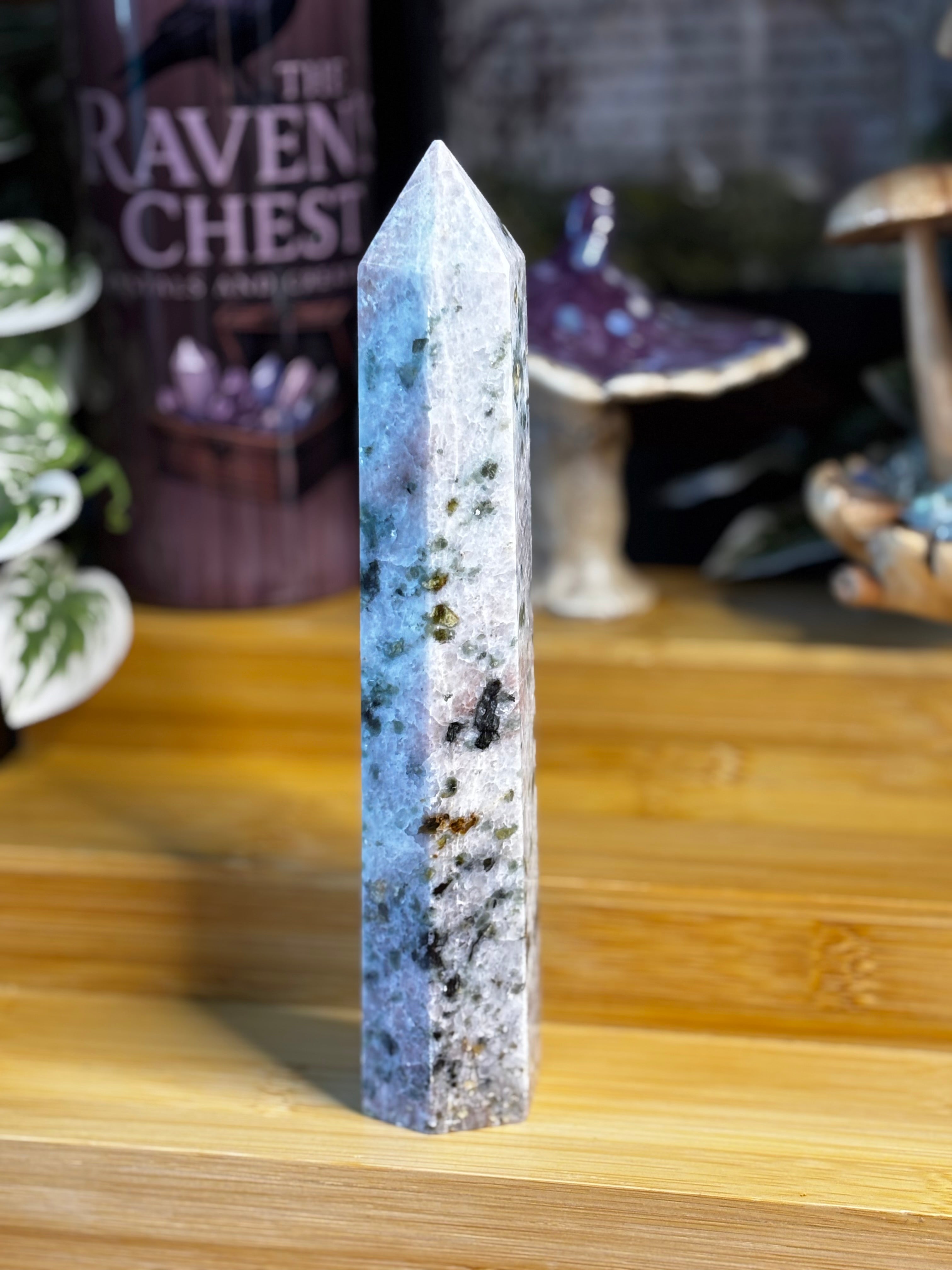 Pink Aventurine & Larvakite Tower