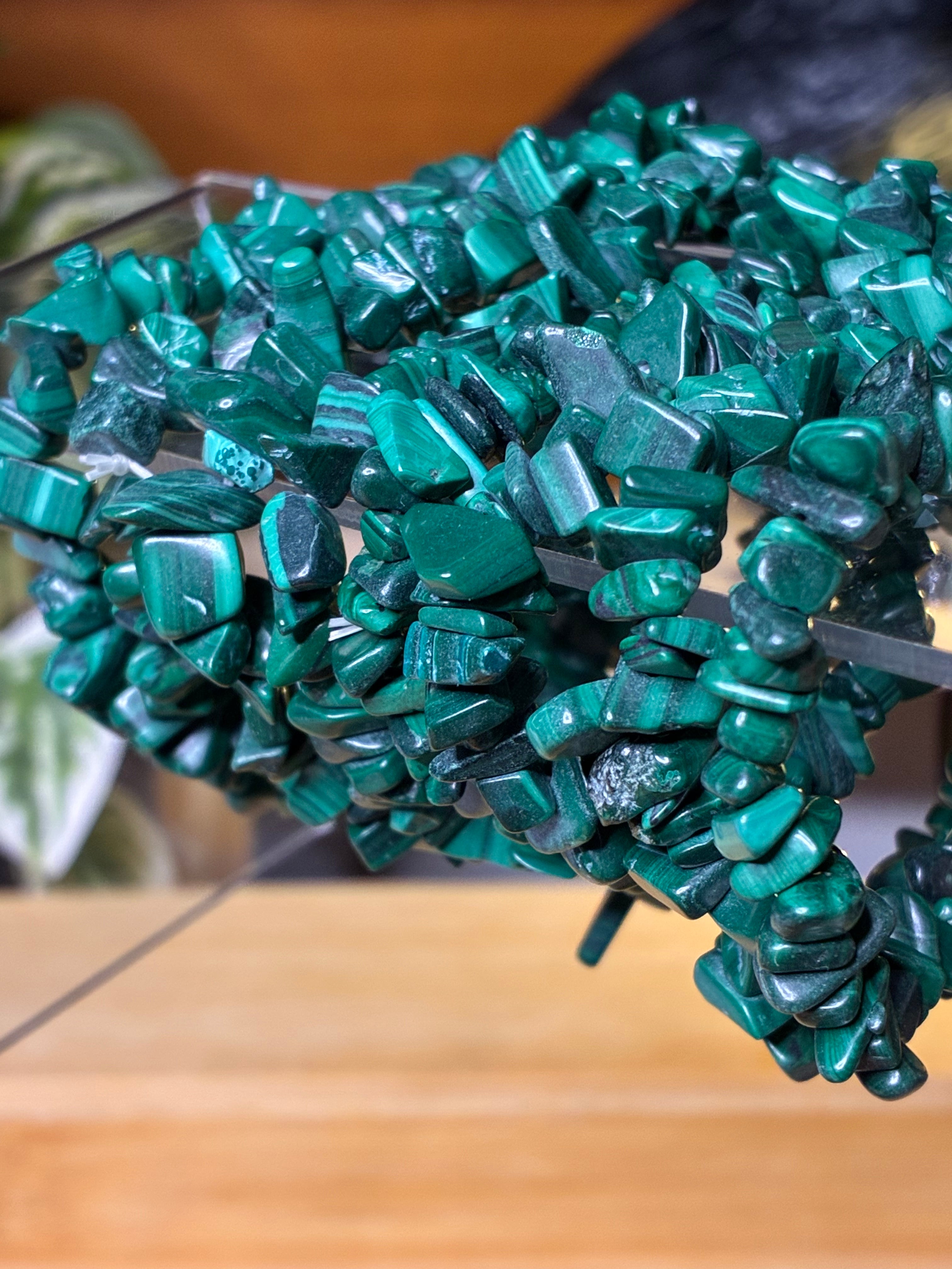 Malachite Chip Bracelets