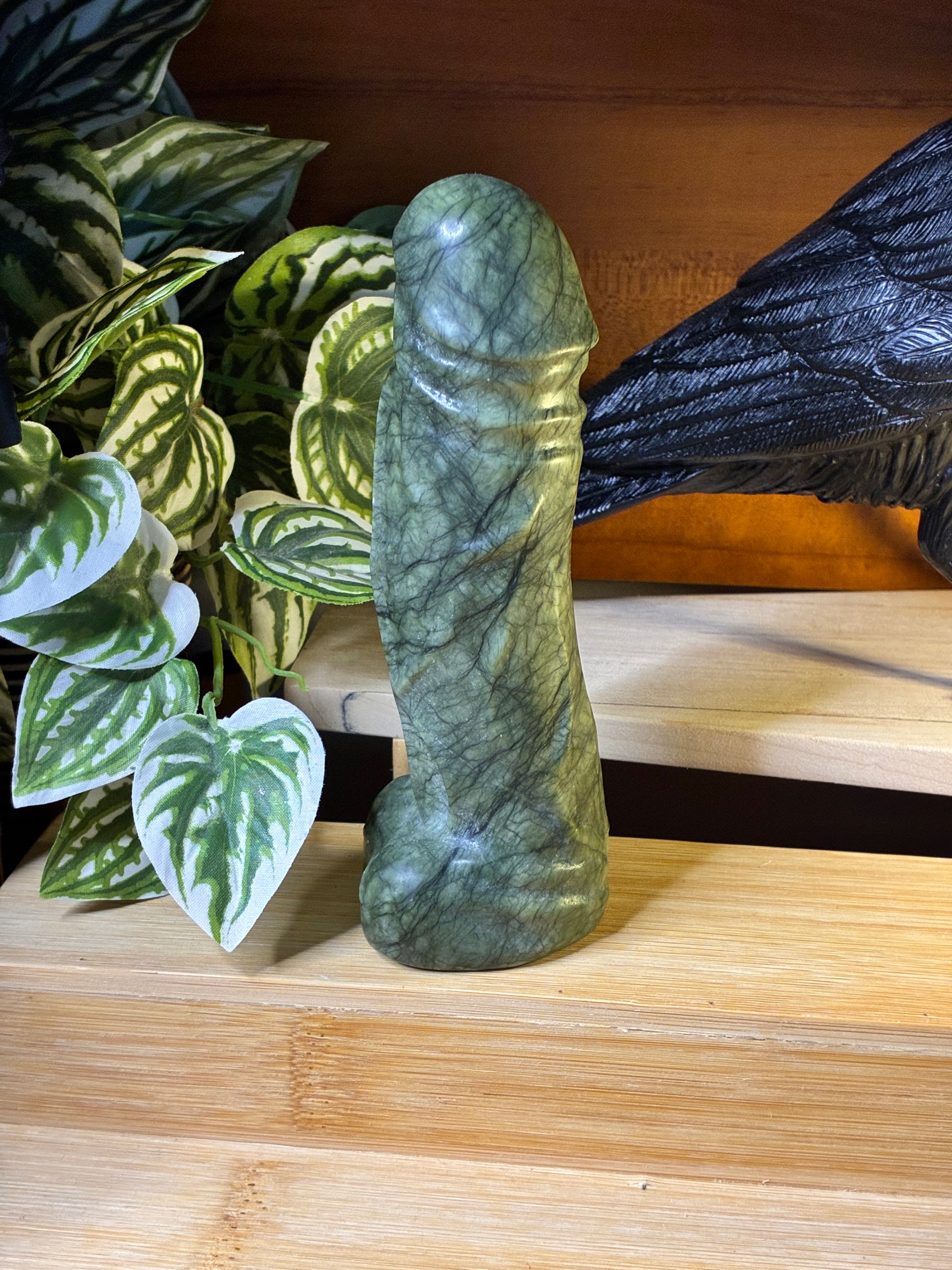 Green Jade Ding Ding Carvings