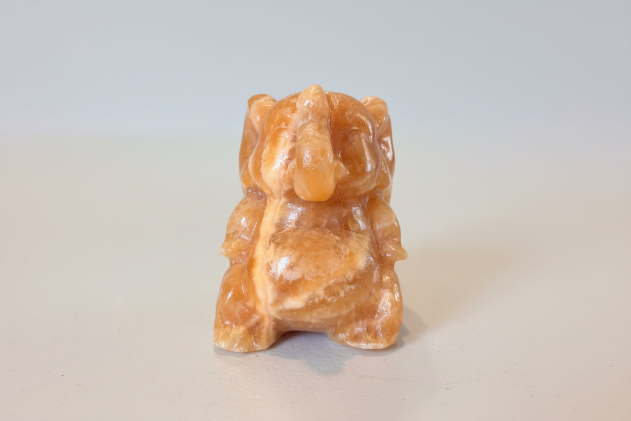 Orange Calcite Winged Elephant