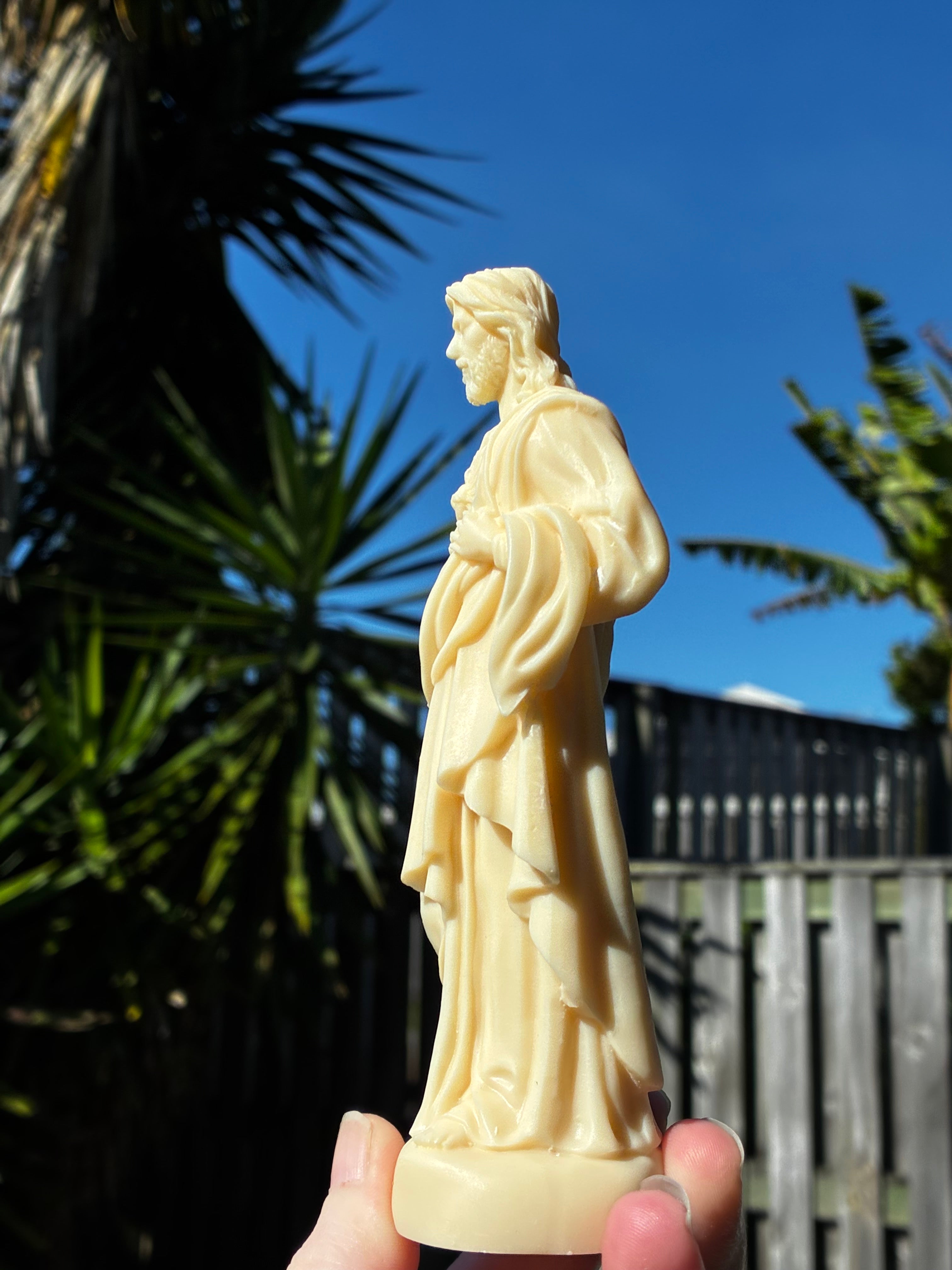 Ivory Fruit Stone “Sacred Heart” Statue