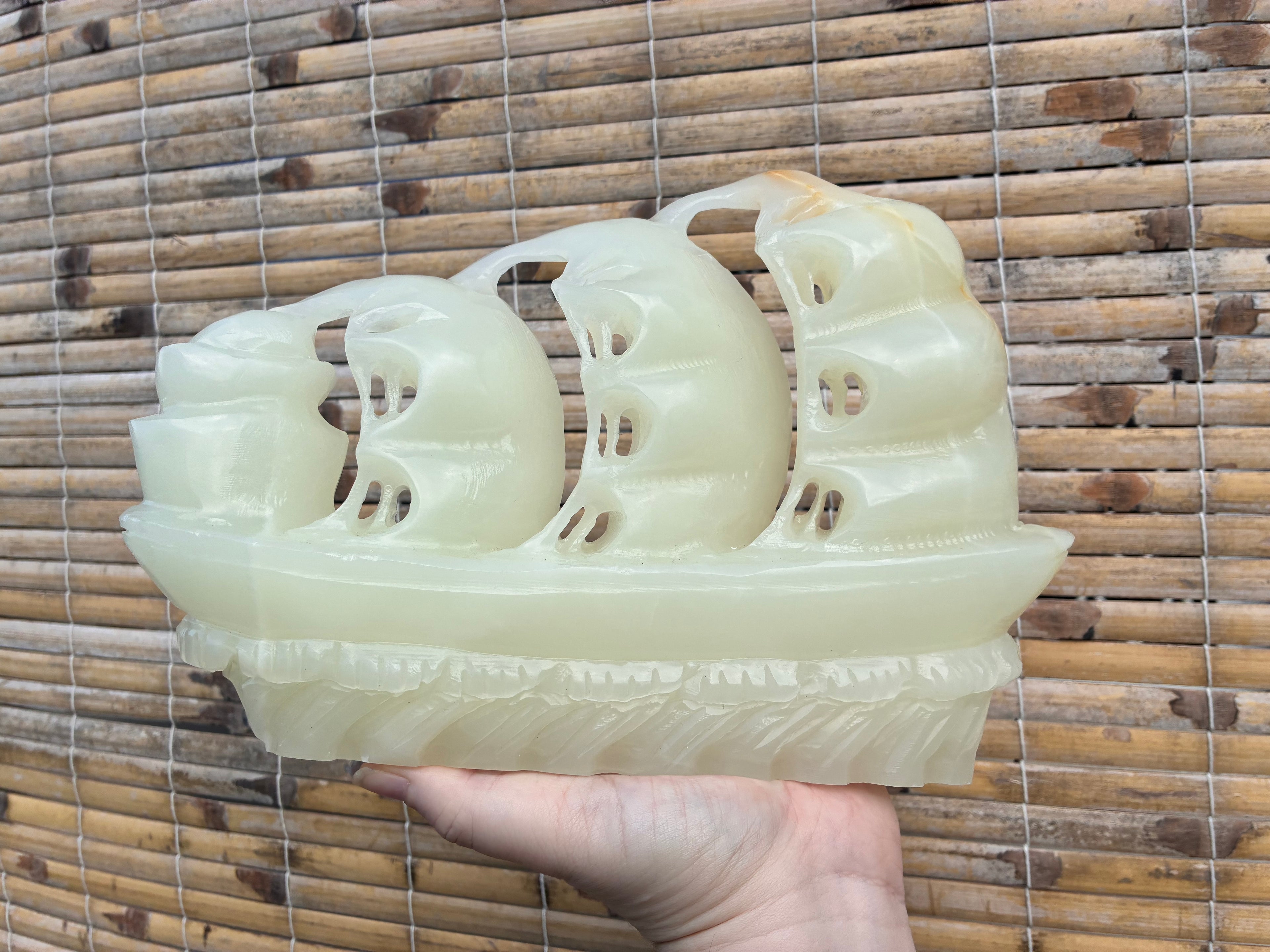 Afghan Jade Ship Carving