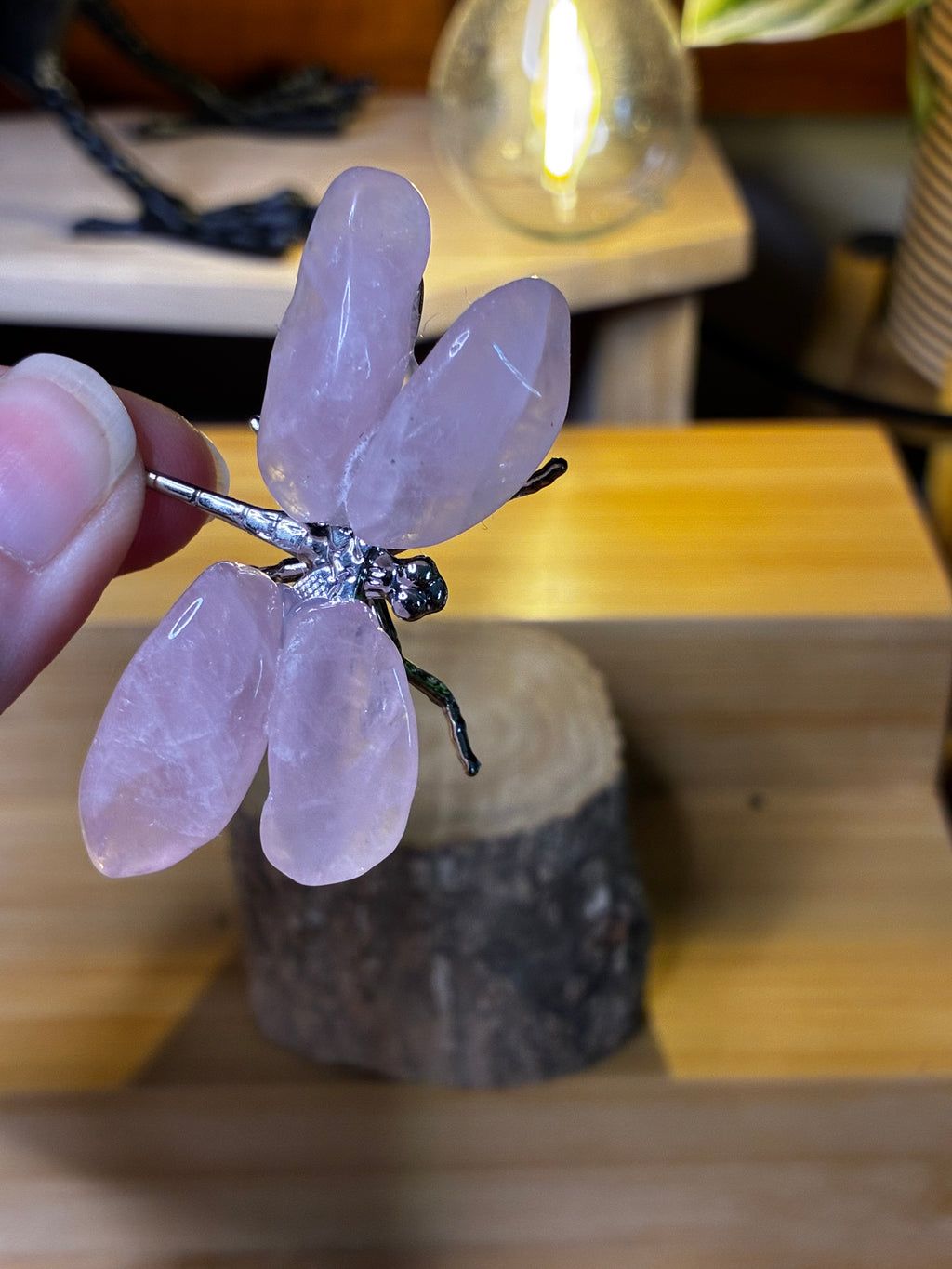 Rose Quartz Dragonfly