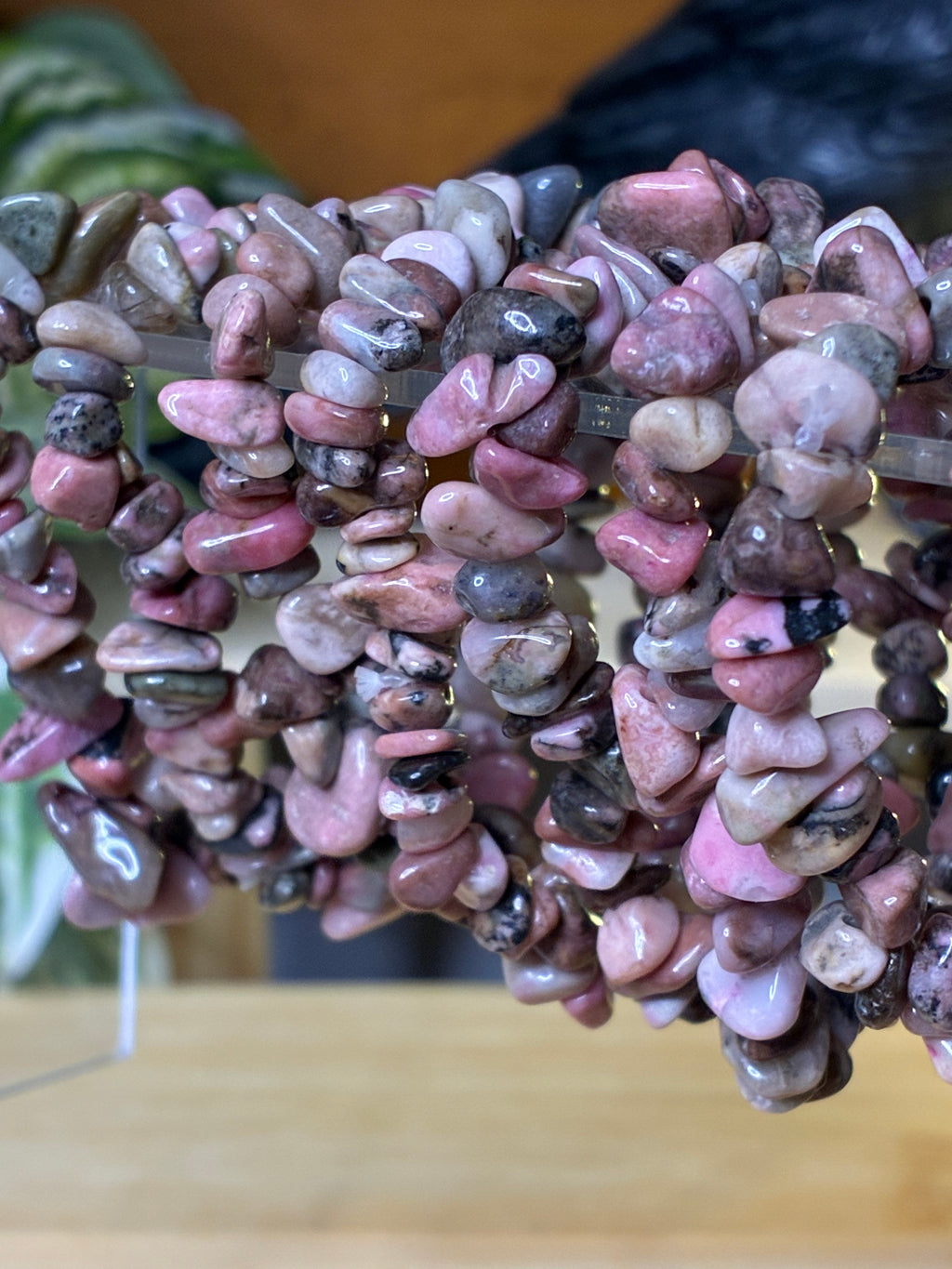 Rhodonite Chip Bracelets