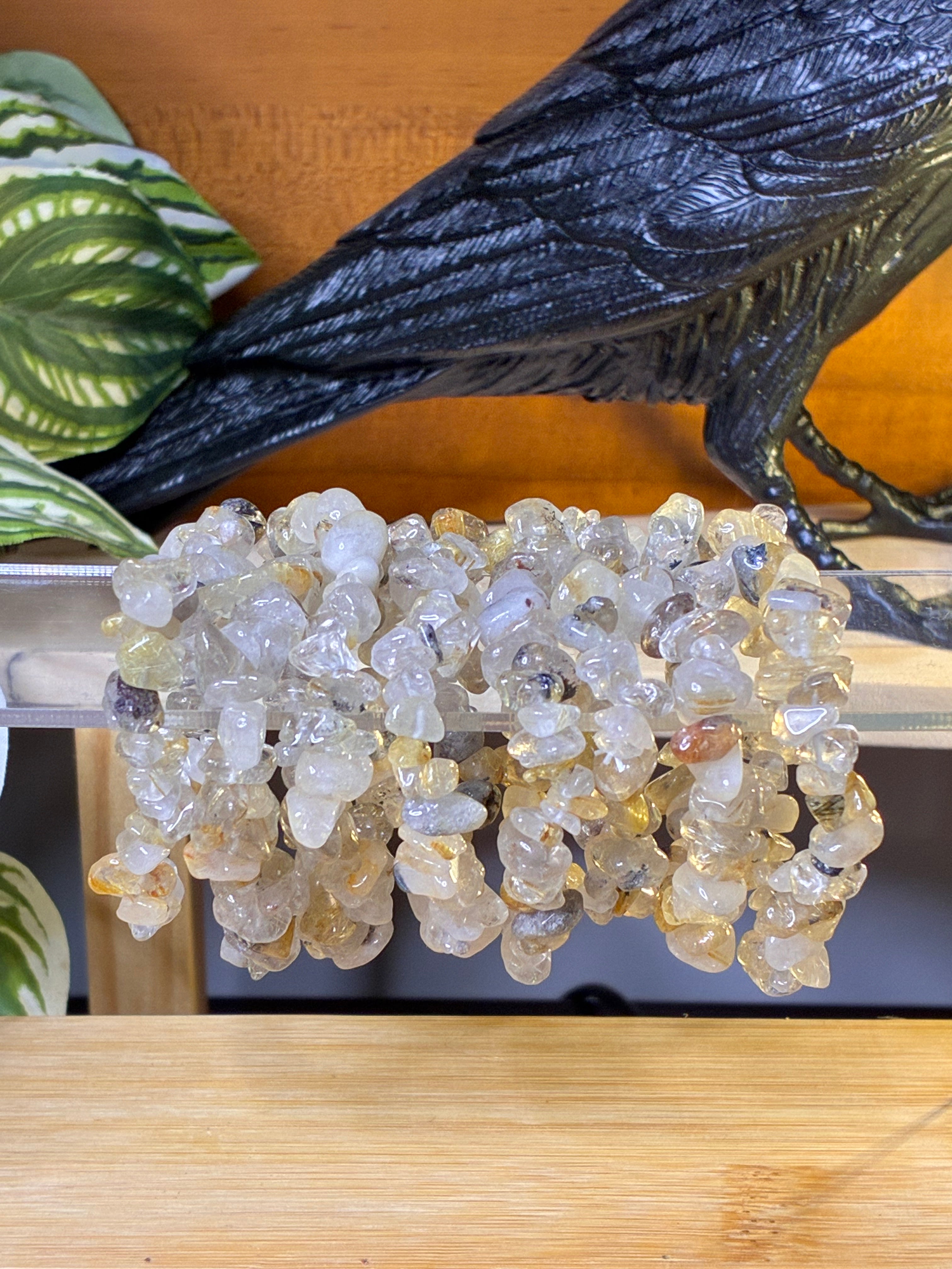 Gold Rutile Chip Bracelets