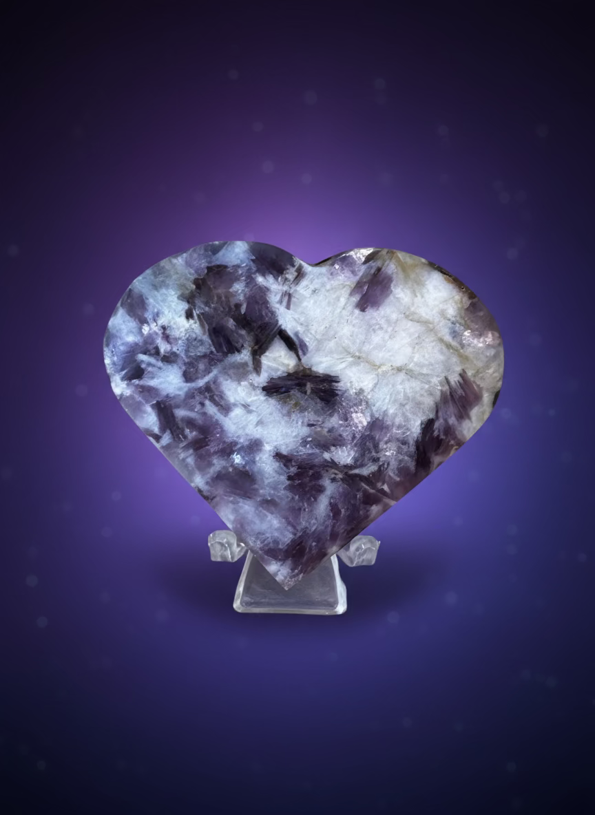 Lepidolite Heart
