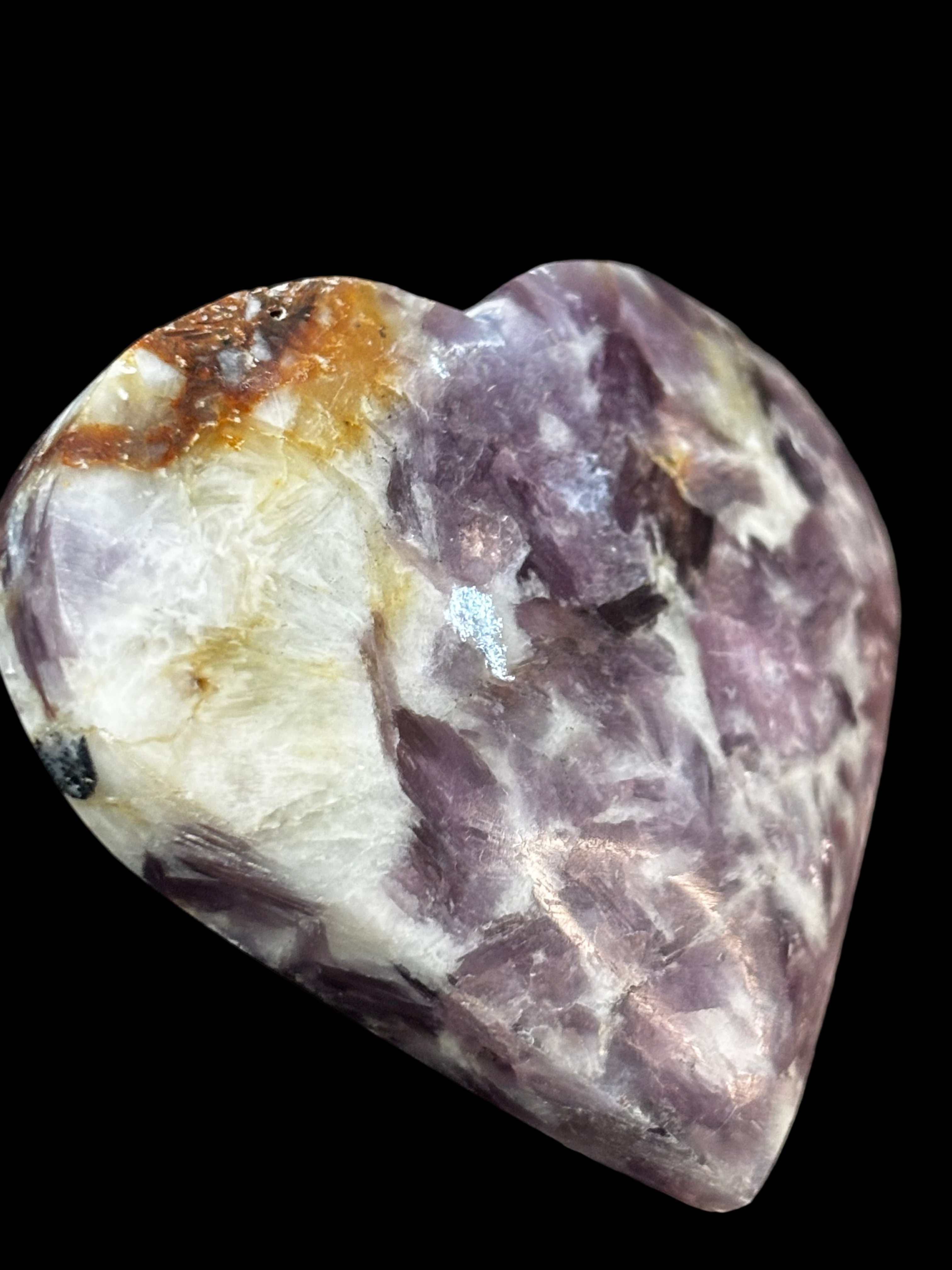 Lepidolite Heart