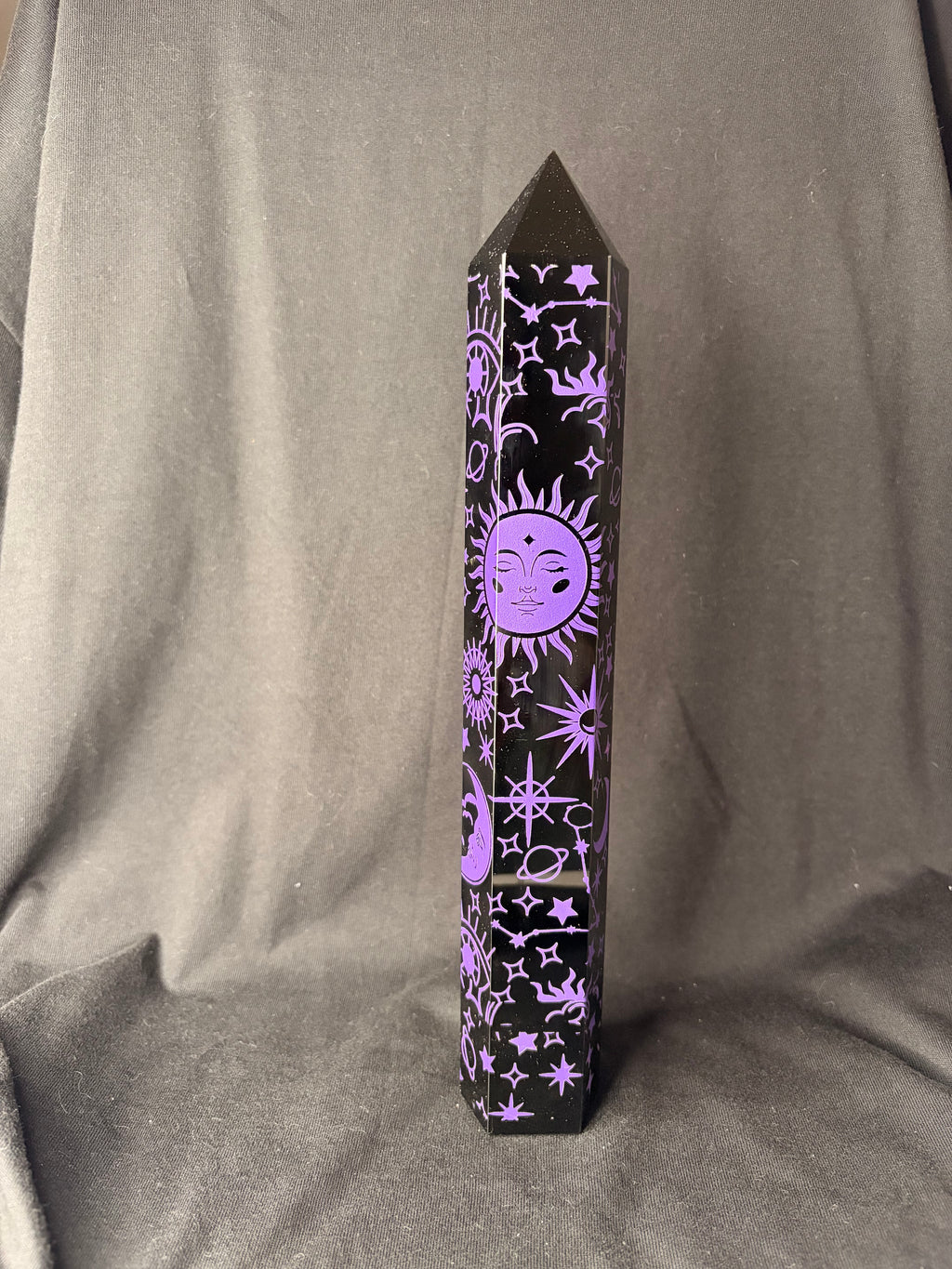 Black Obsidian Decorated Tower