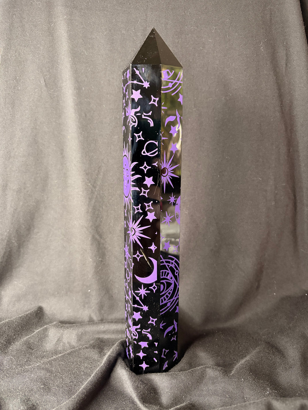 Black Obsidian Decorated Tower