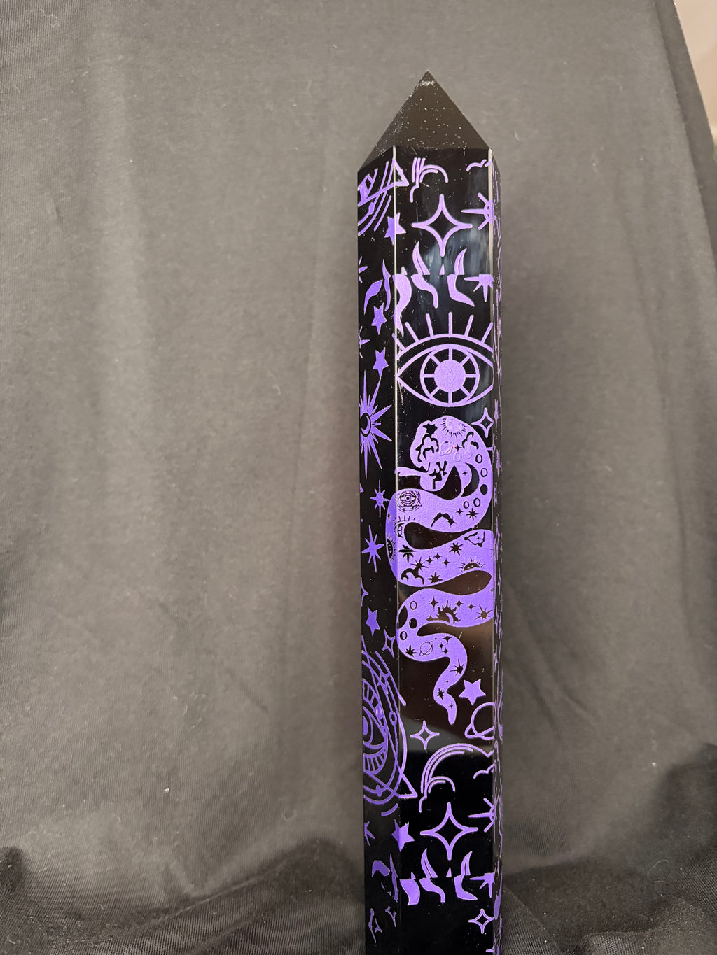 Black Obsidian Decorated Tower