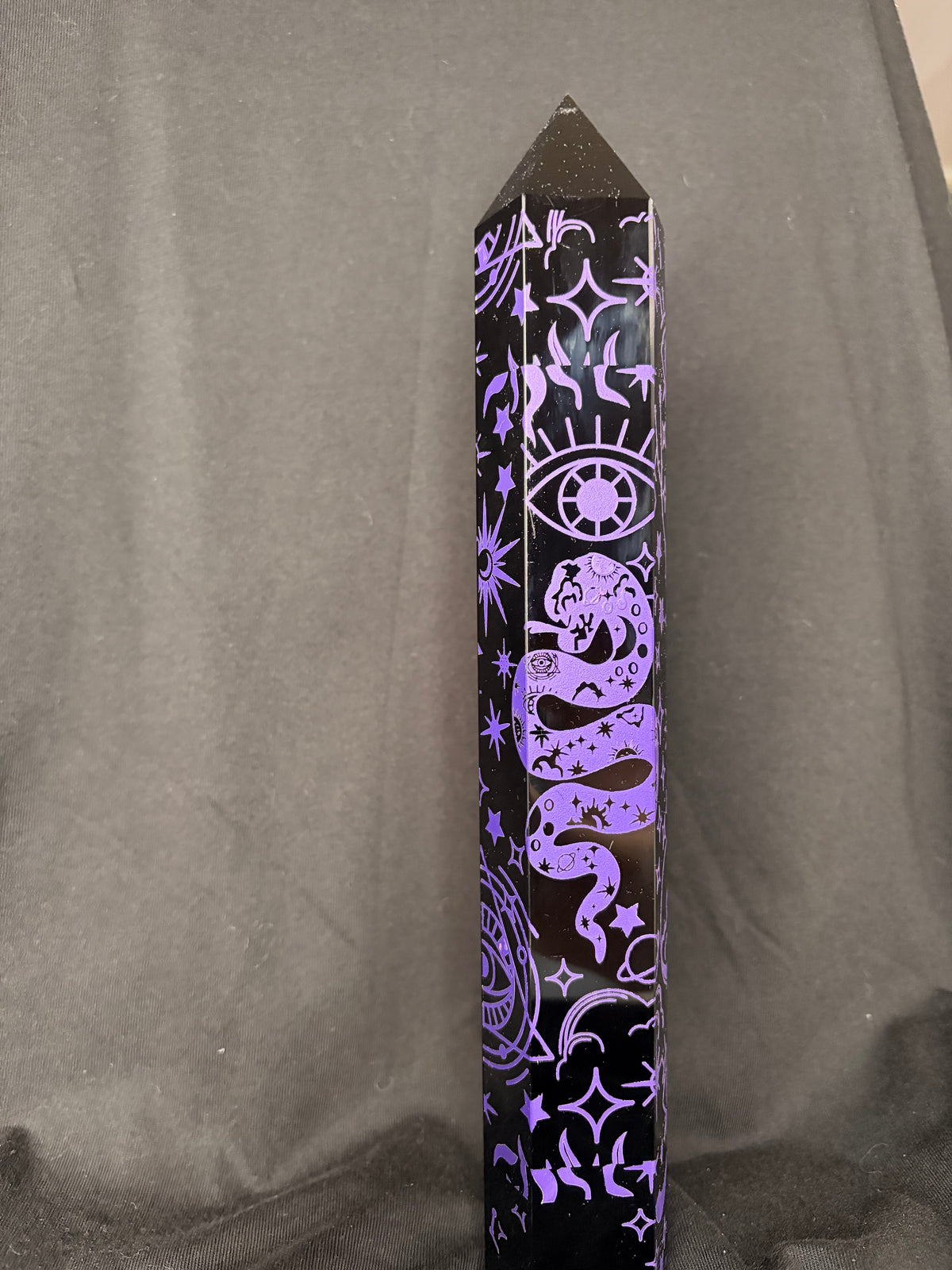 Black Obsidian Decorated Tower