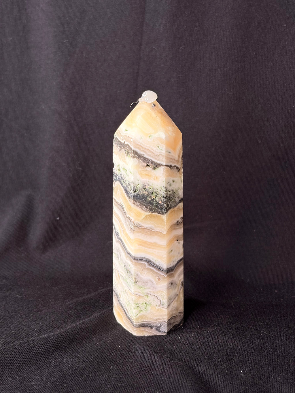 Dendritic Orange Banded Calcite Point