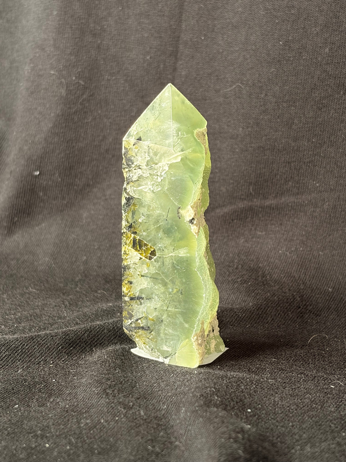 Half Raw Prehnite Point