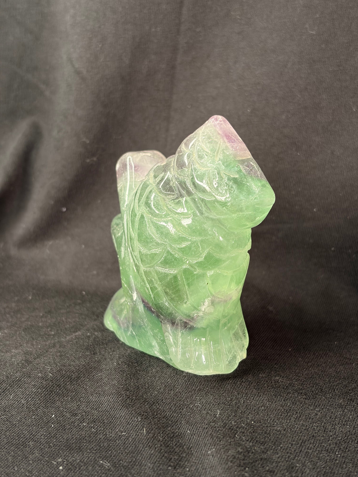 Fluorite Owl Carving
