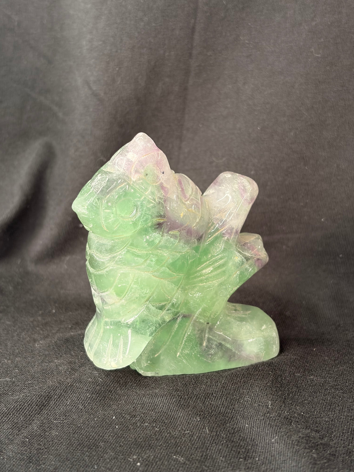 Fluorite Owl Carving