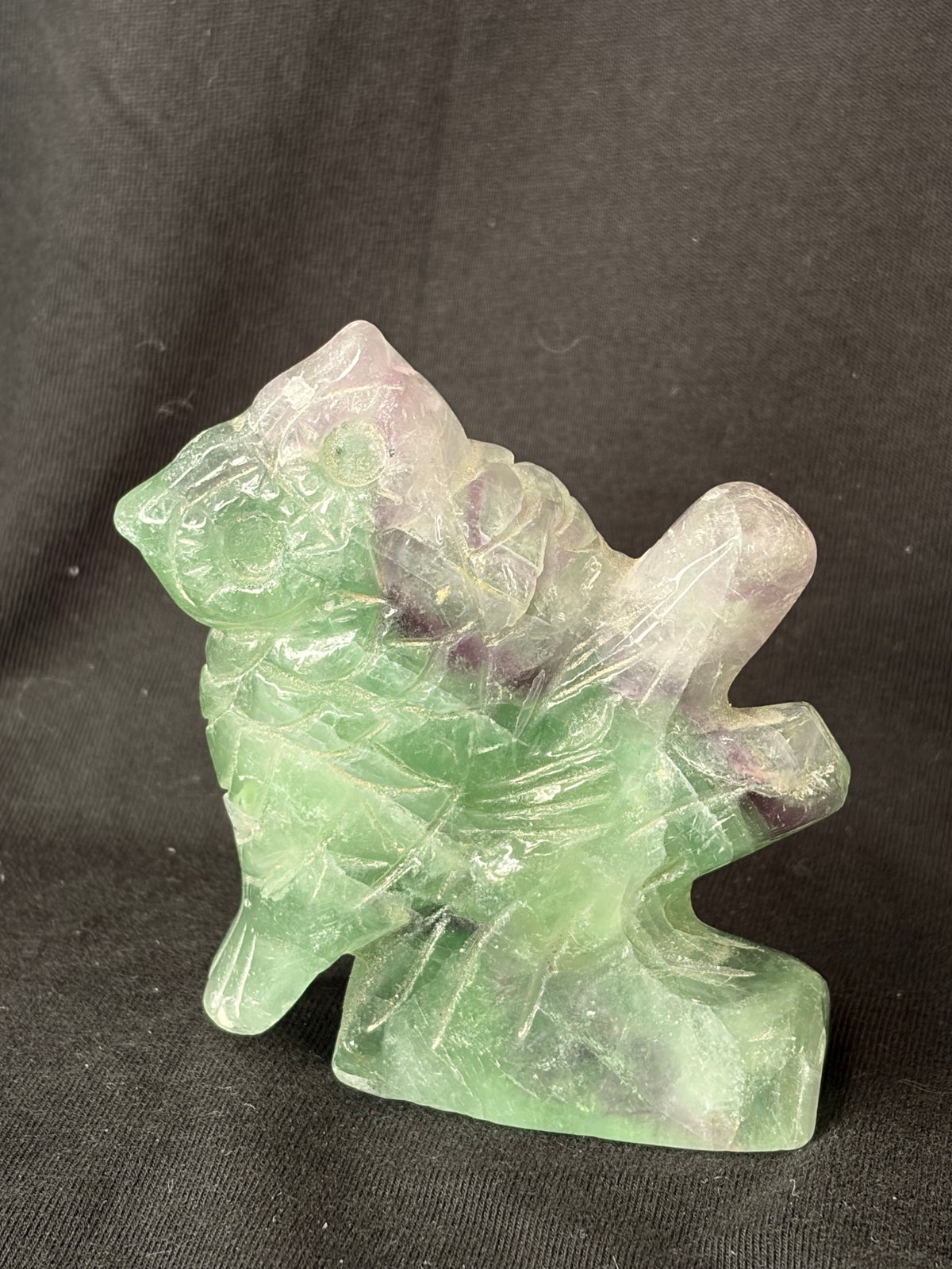 Fluorite Owl Carving