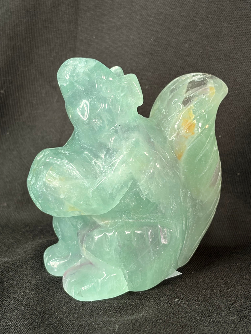 Fluorite Squirrel Carving