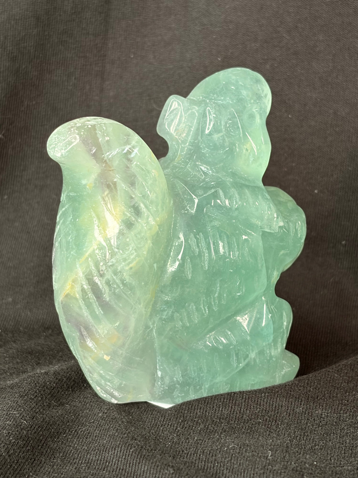 Fluorite Squirrel Carving