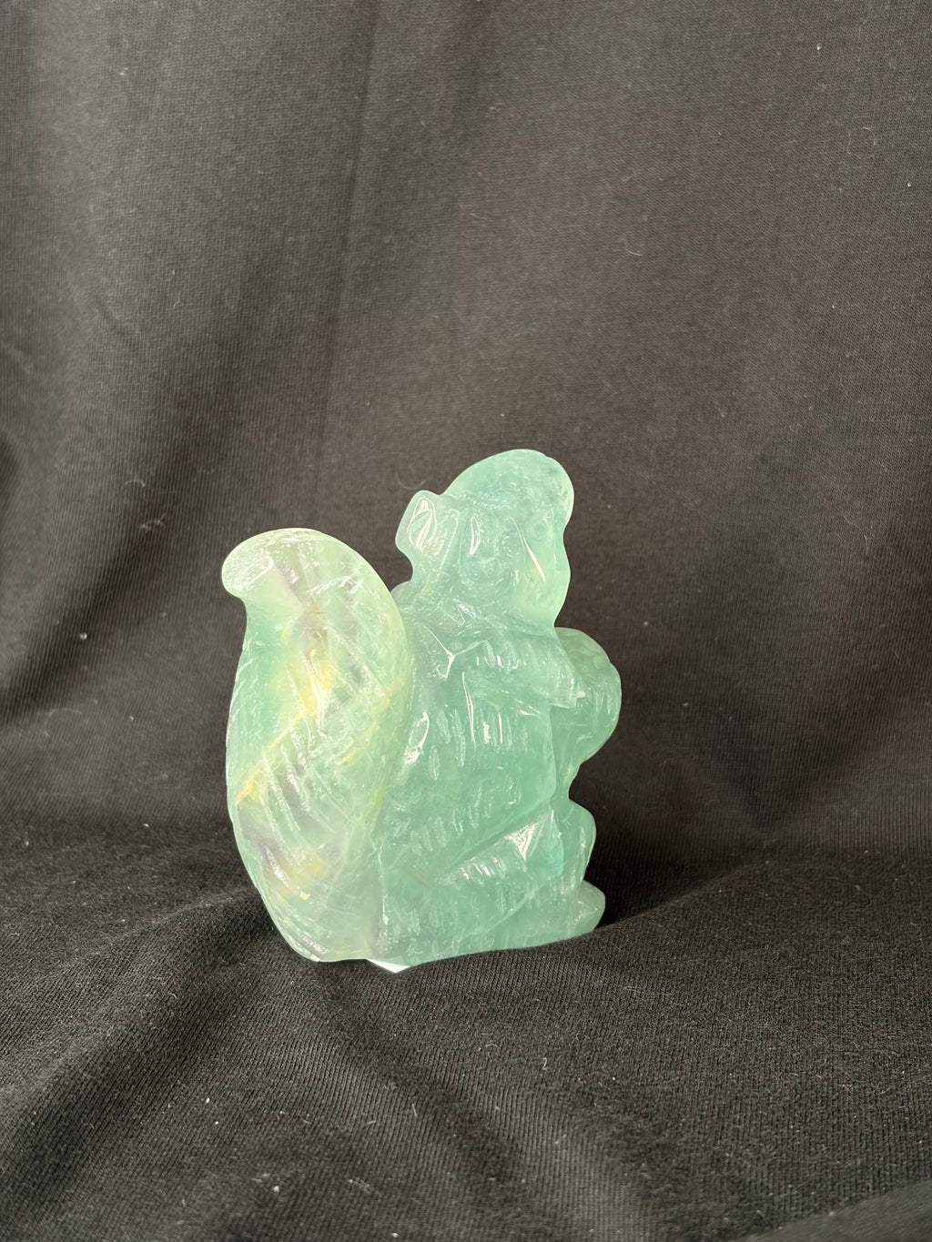 Fluorite Squirrel Carving