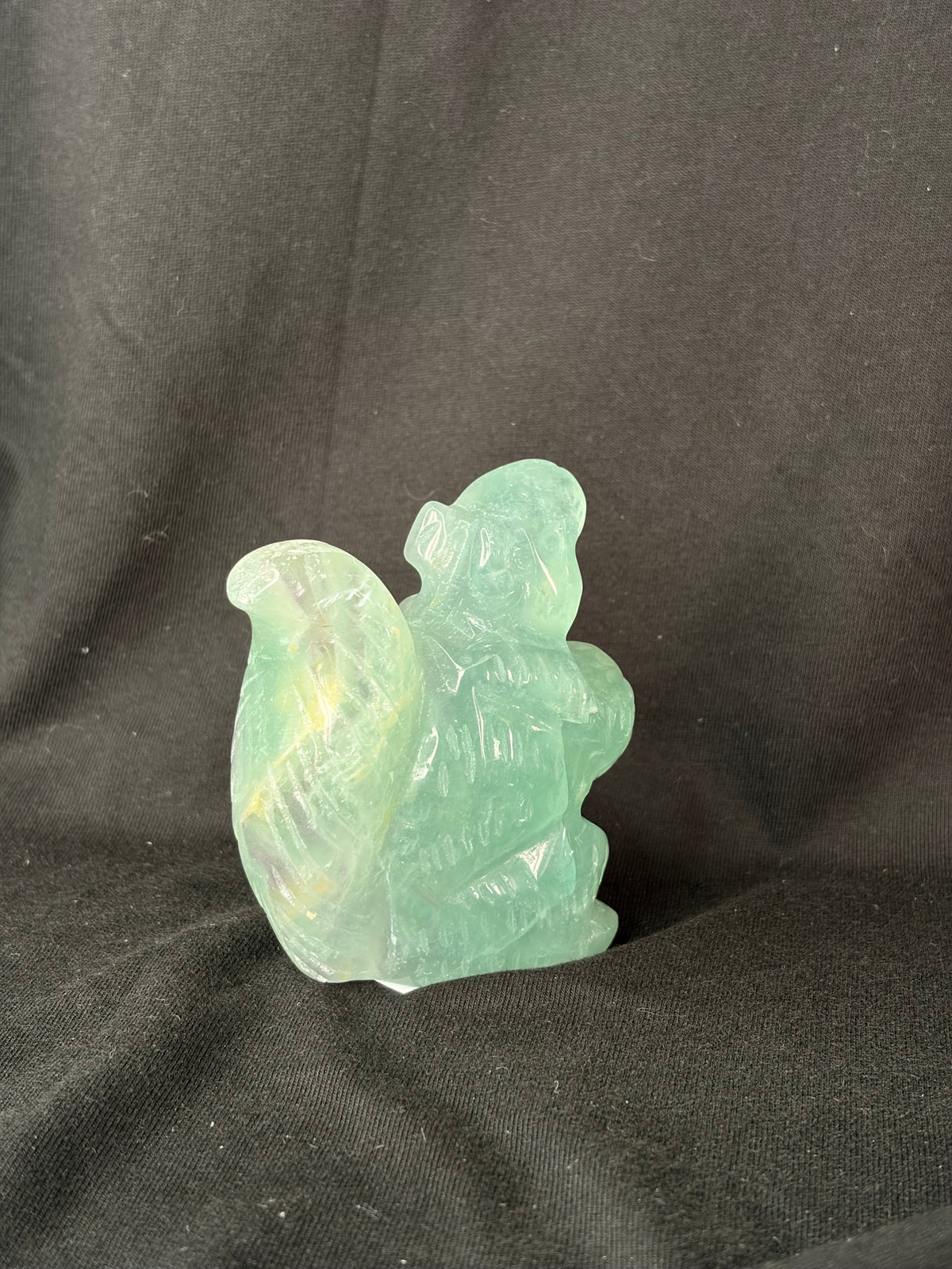 Fluorite Squirrel Carving
