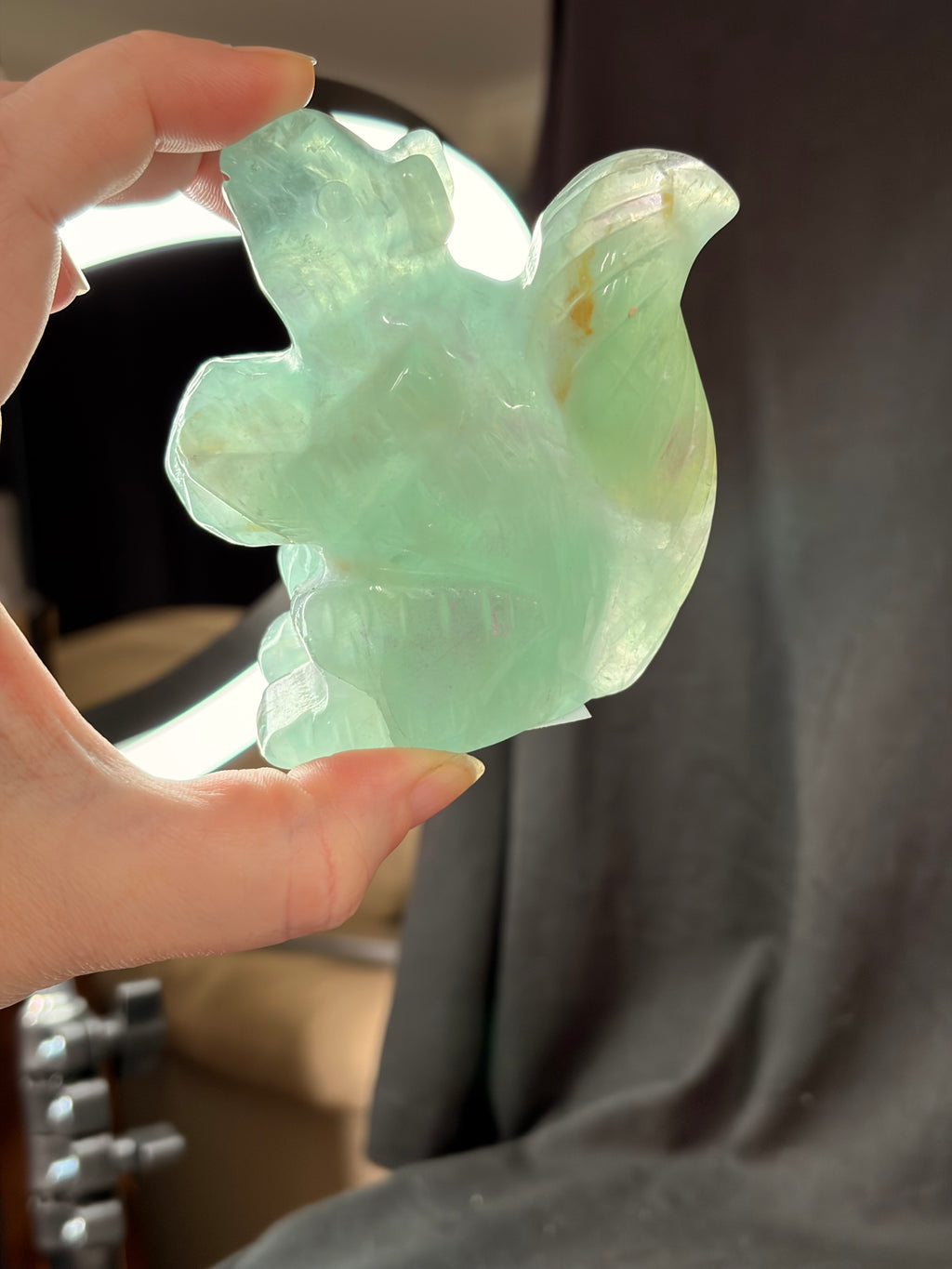 Fluorite Squirrel Carving