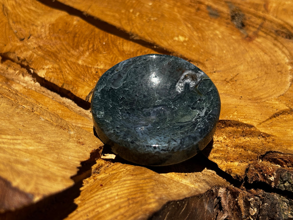Moss Agate Trinket Dish 10