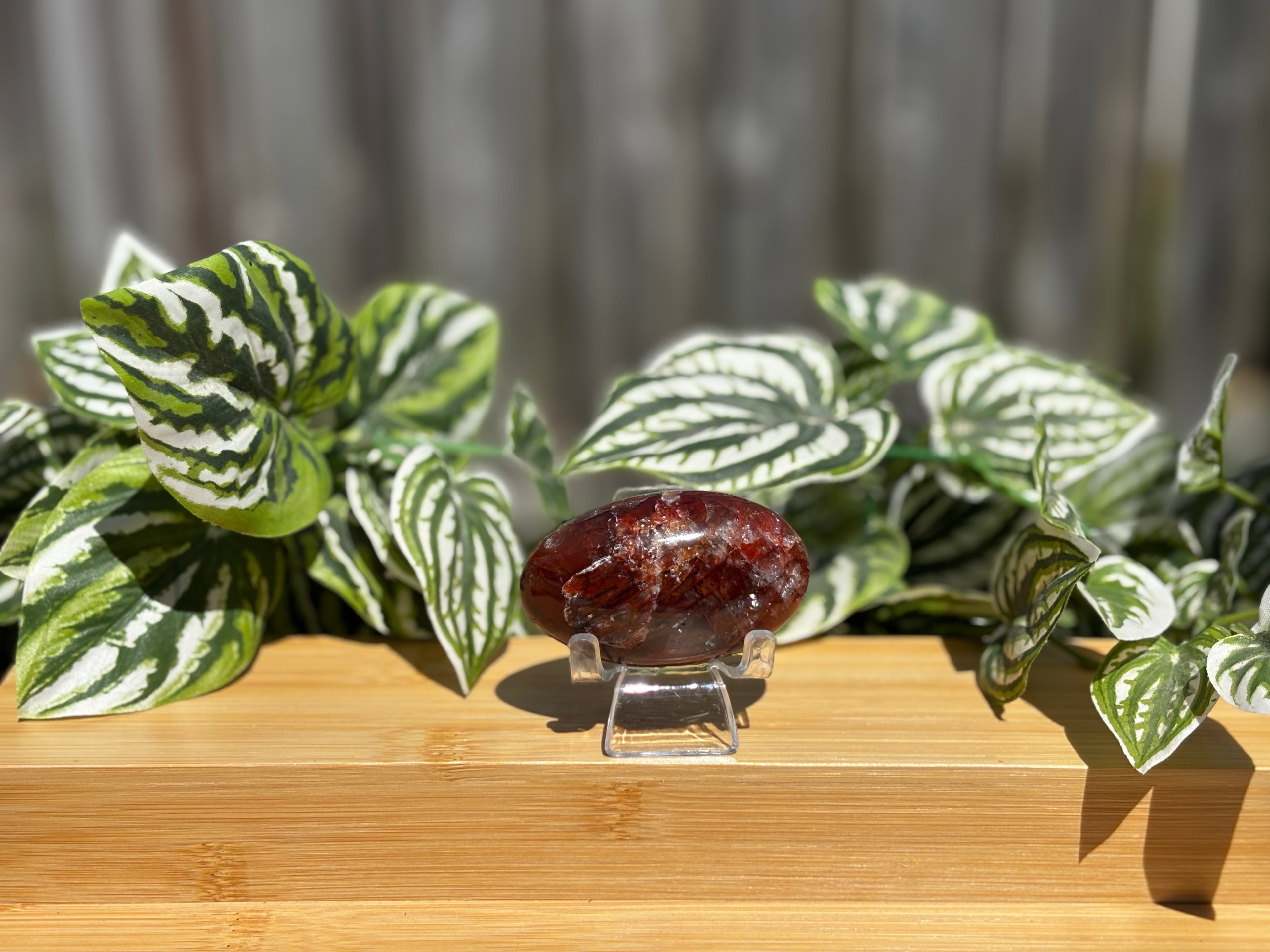 Fire Quartz Palm Stone