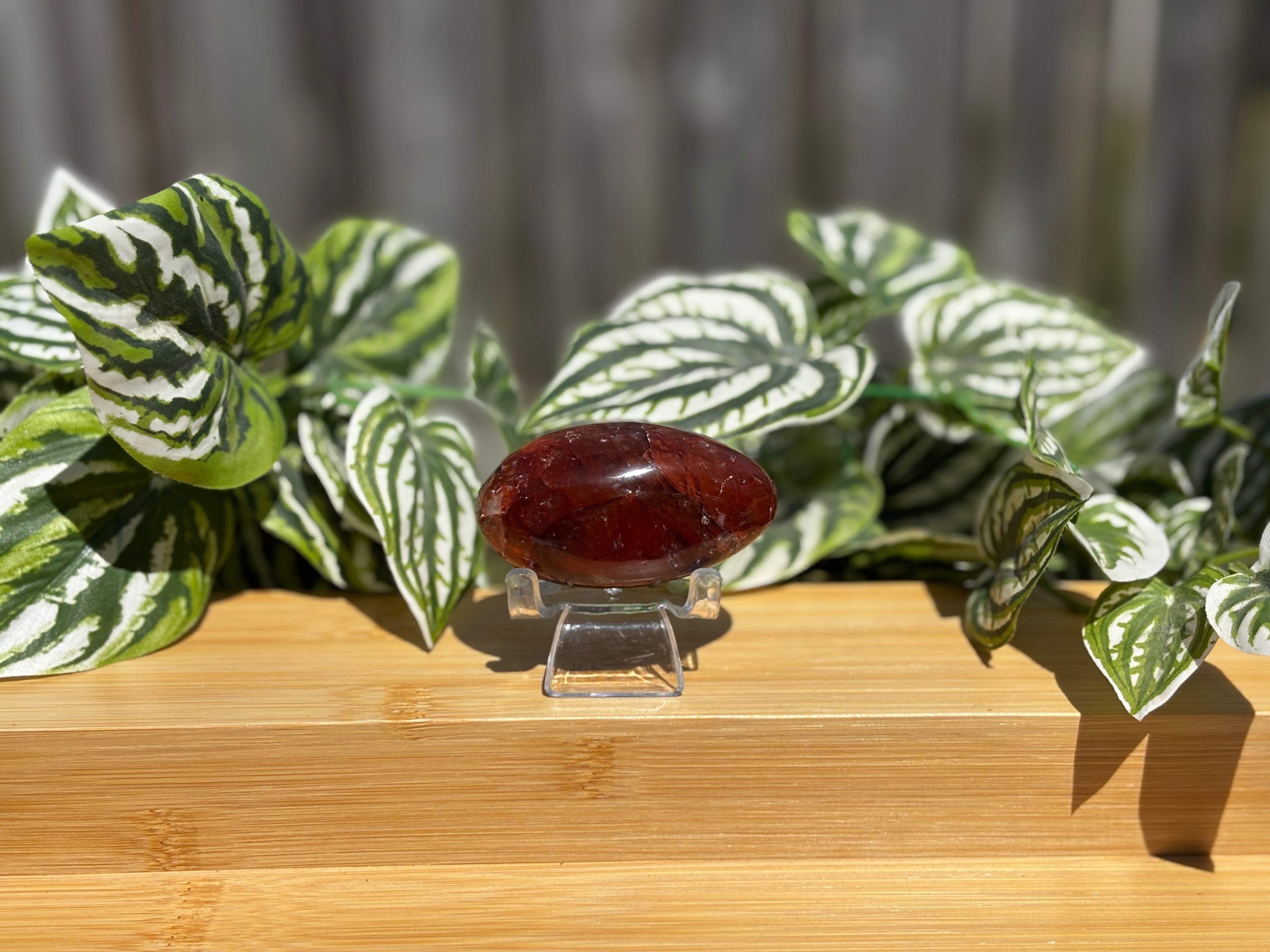 Fire Quartz Palm Stone