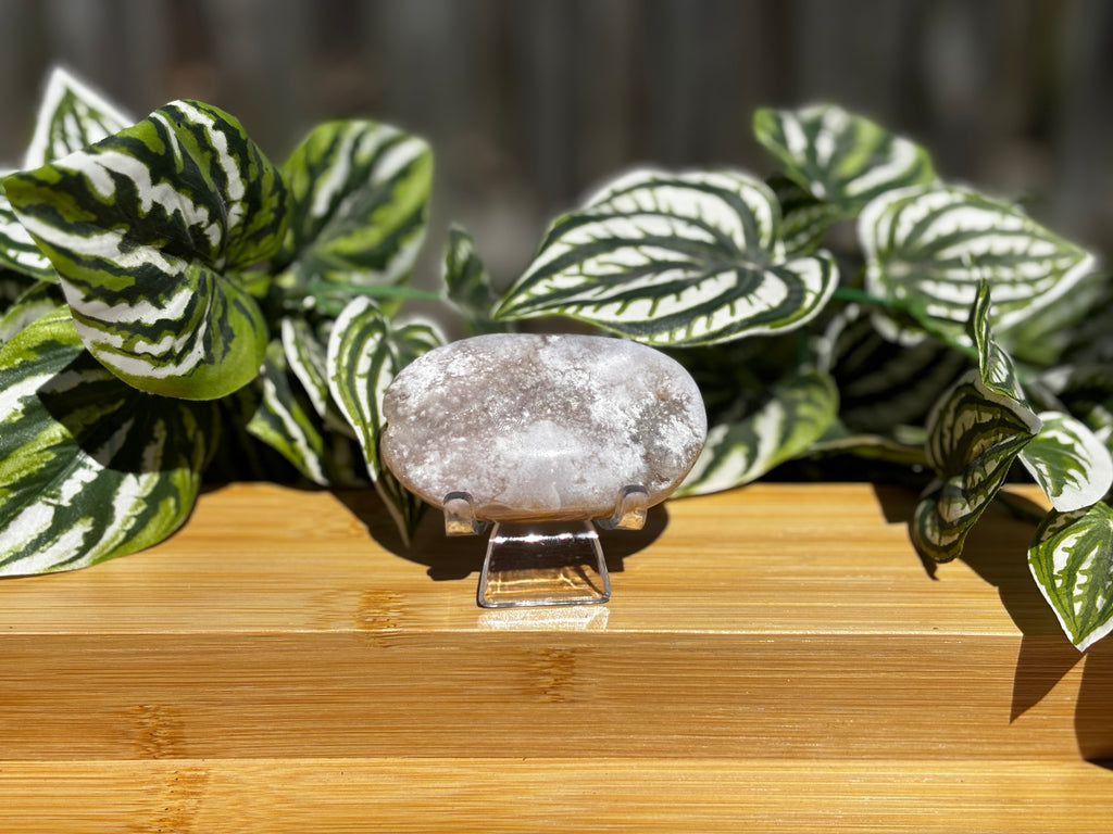 Pink Amethyst Palm Stone