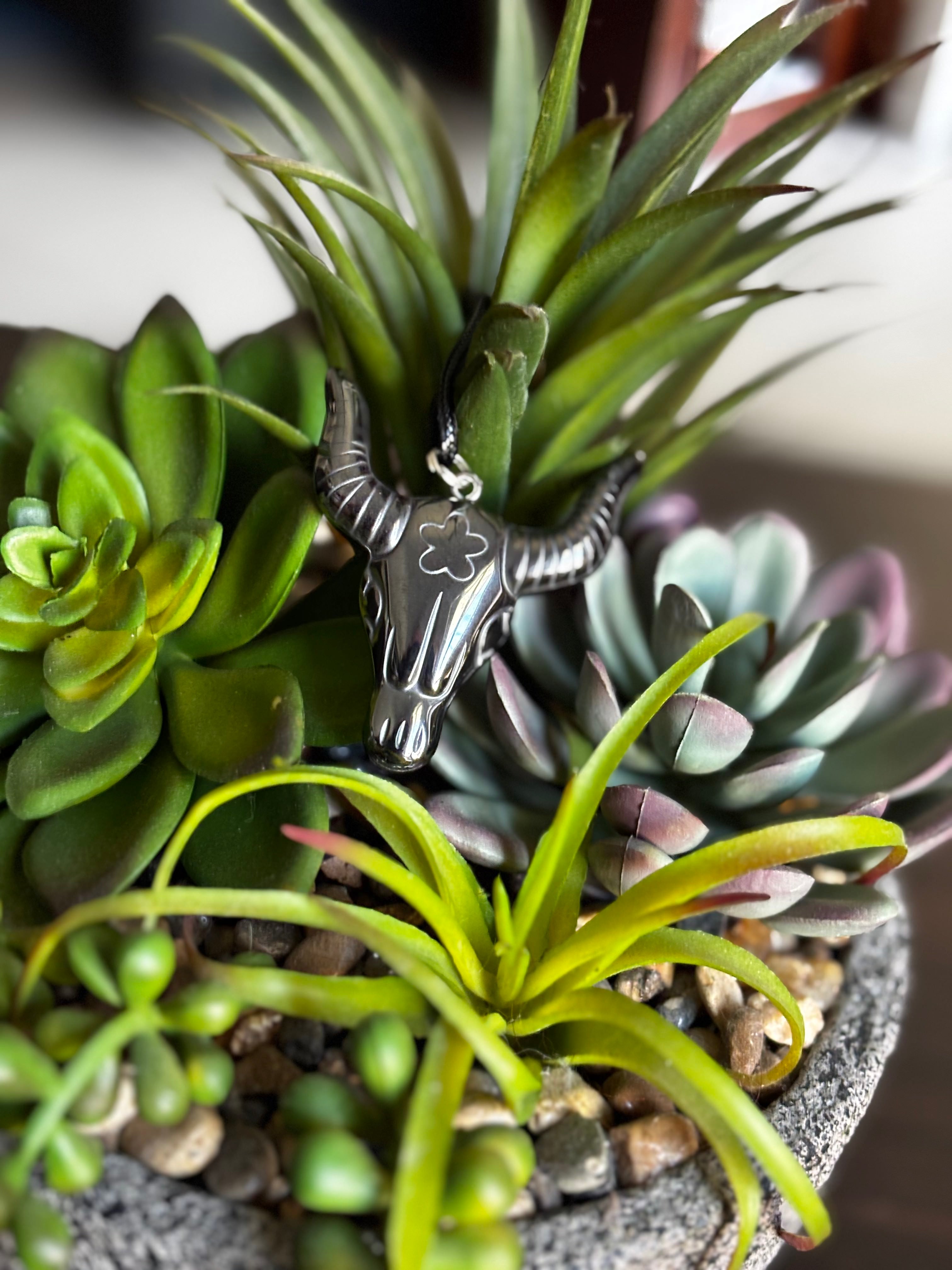 Hematite Bull Pendant