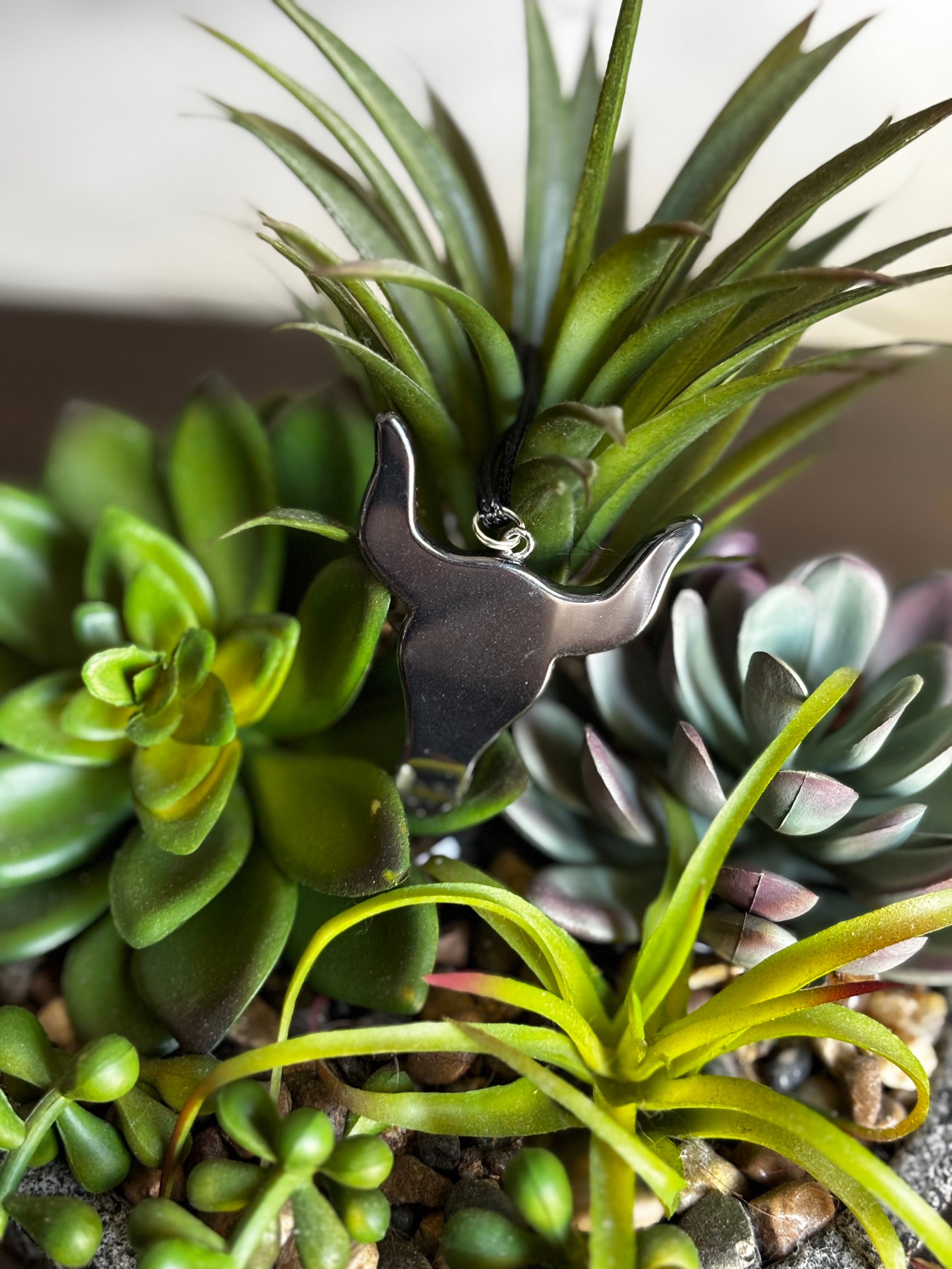 Hematite Bull Pendant