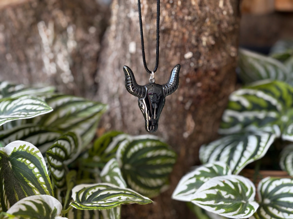 Hematite Bull Pendant