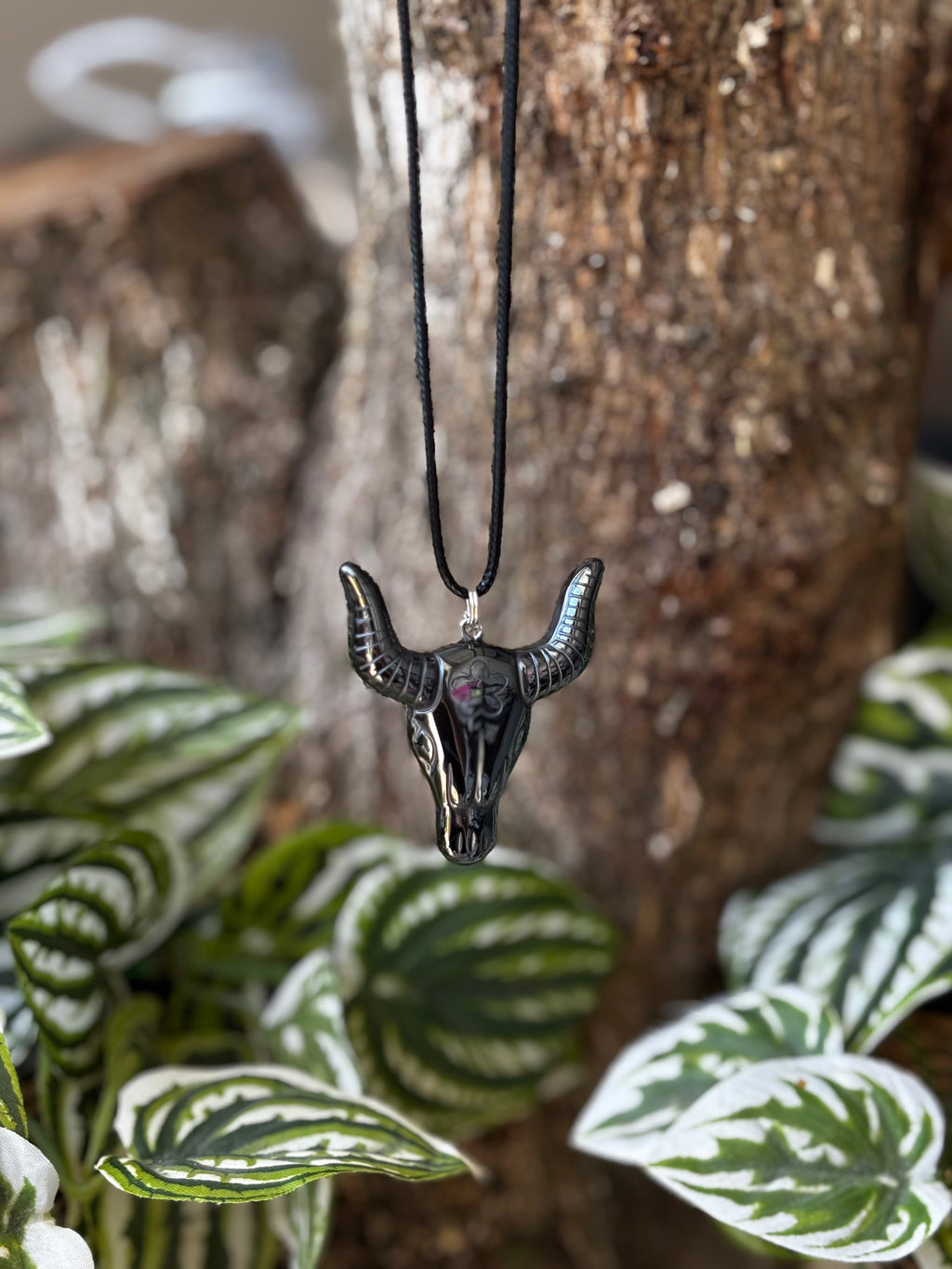 Hematite Bull Pendant