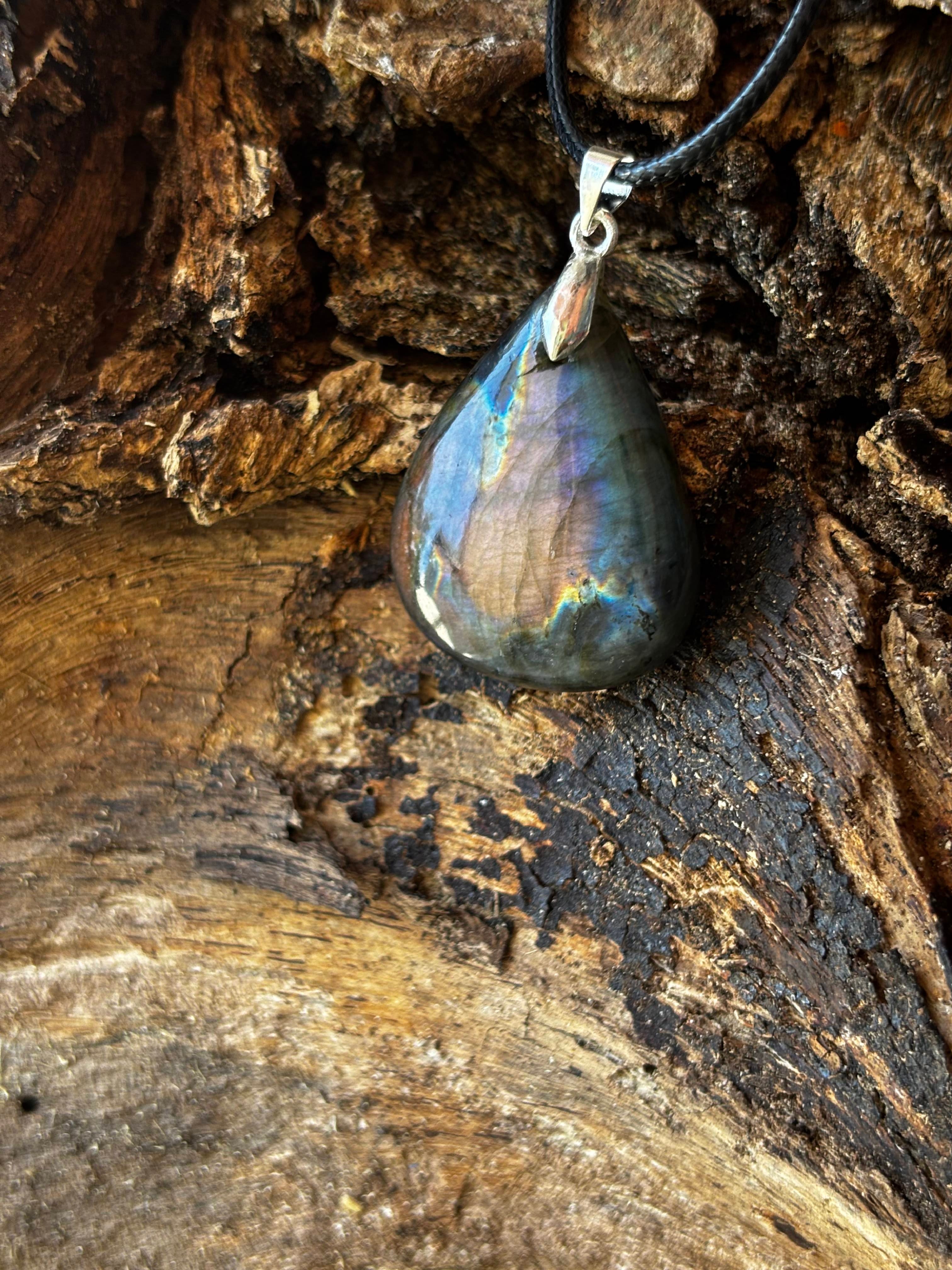 Labradorite Teardrop Pendant
