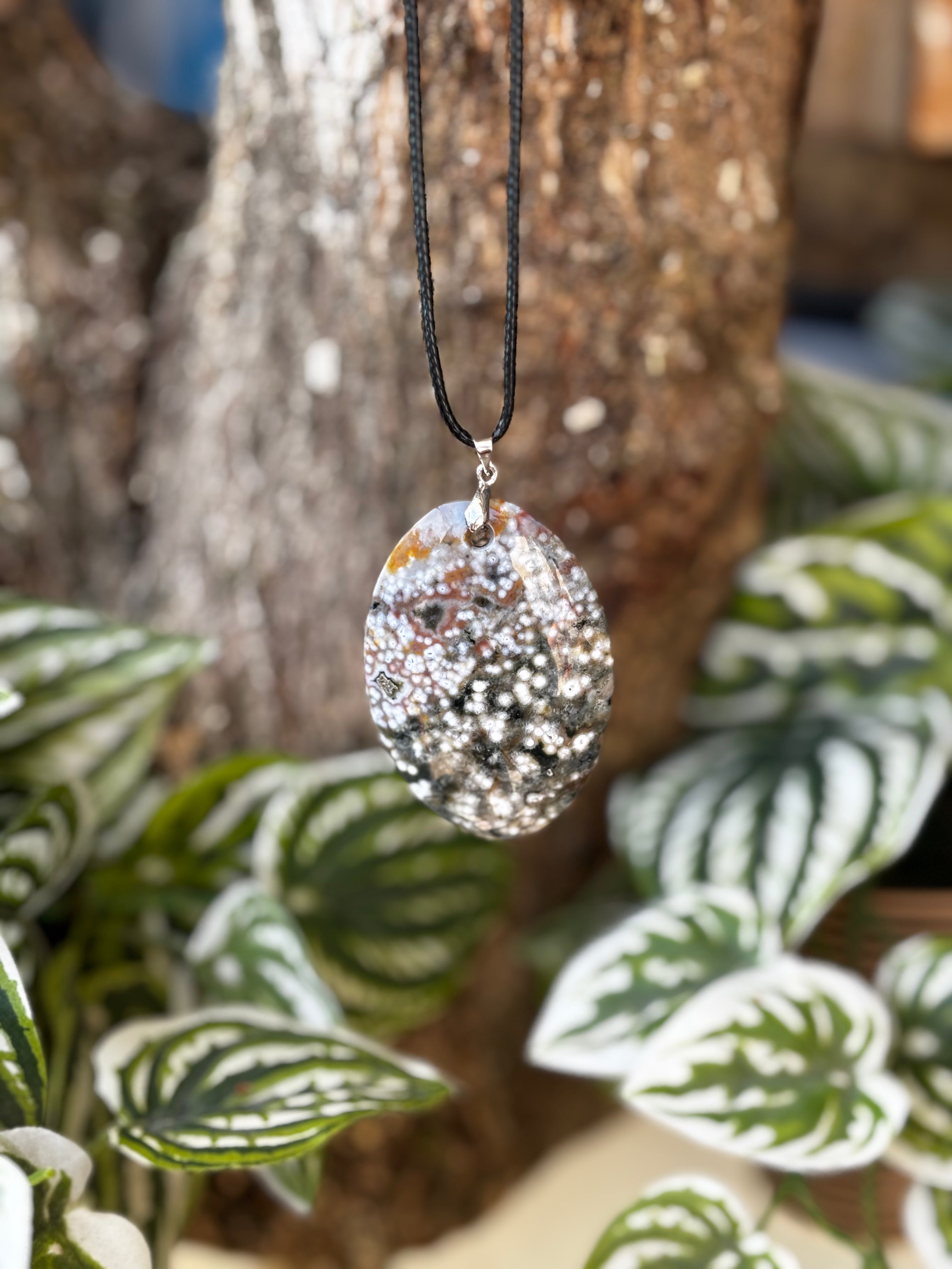 Ocean Jasper Oval Pendant