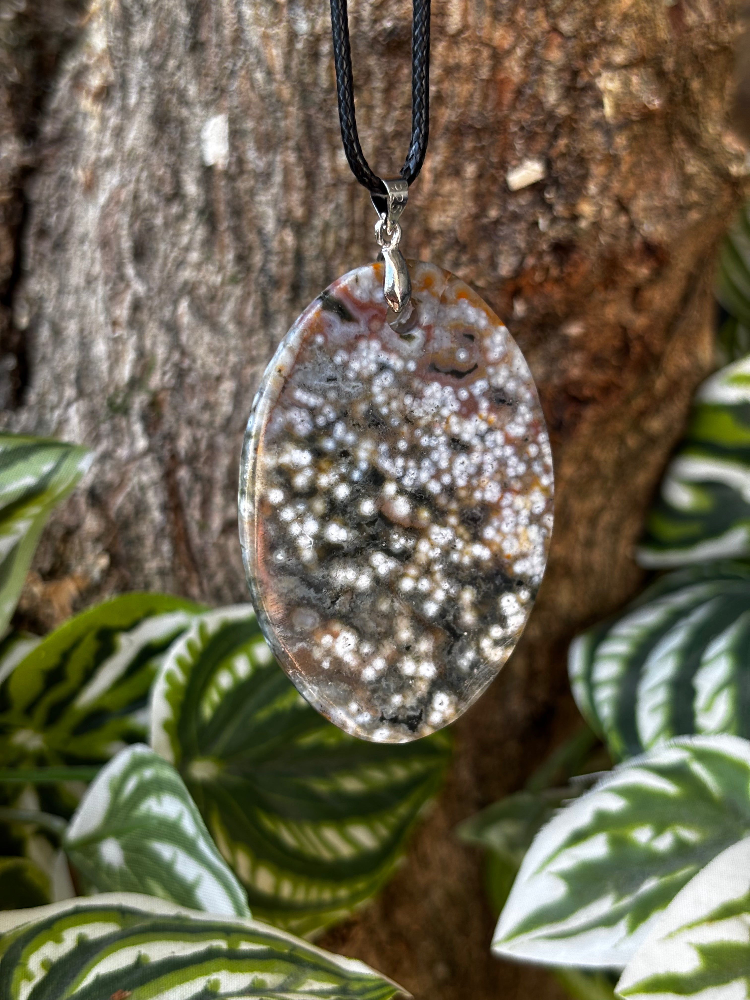 Ocean Jasper Oval Pendant