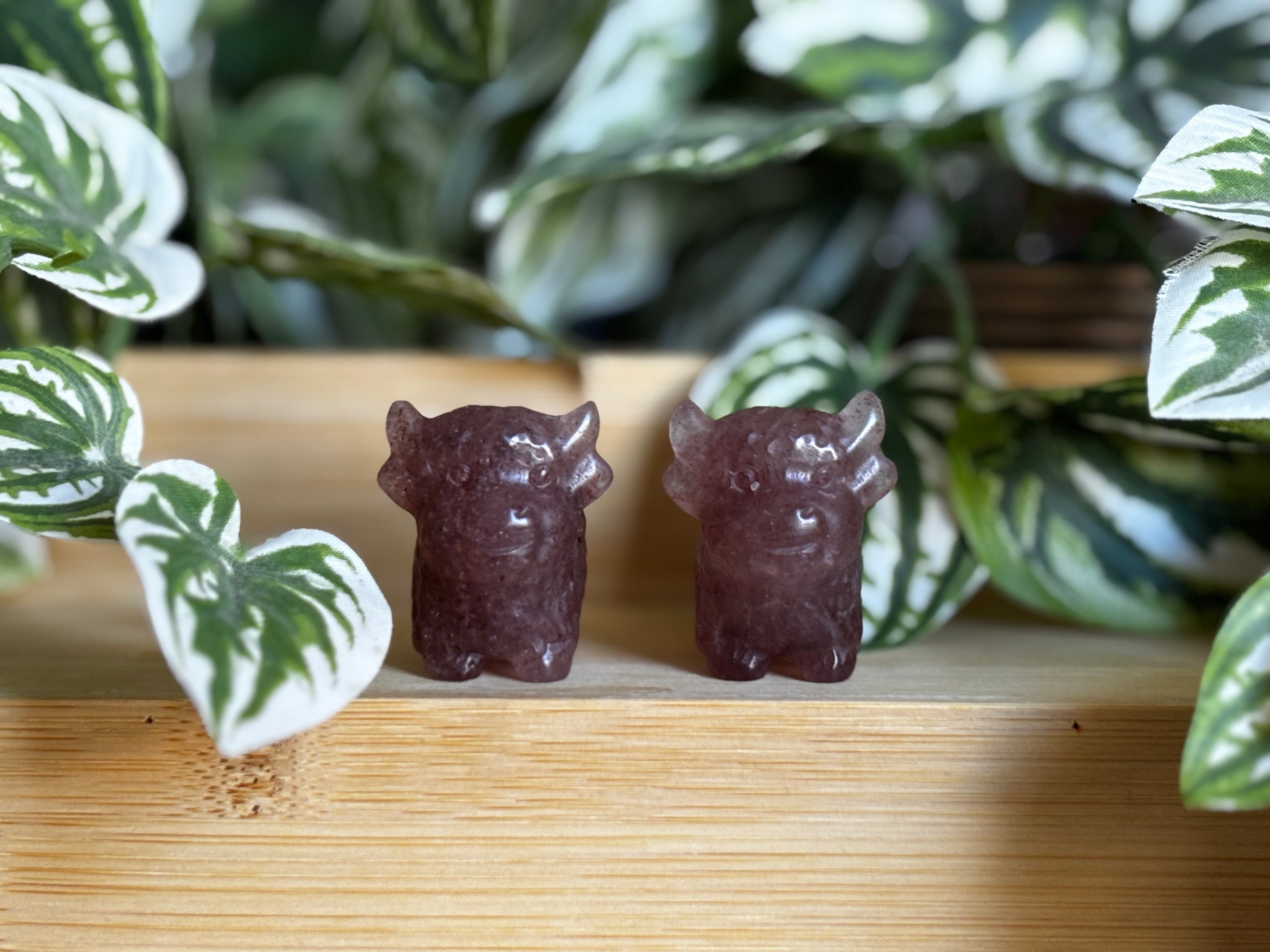 Highland Cow - Strawberry Quartz