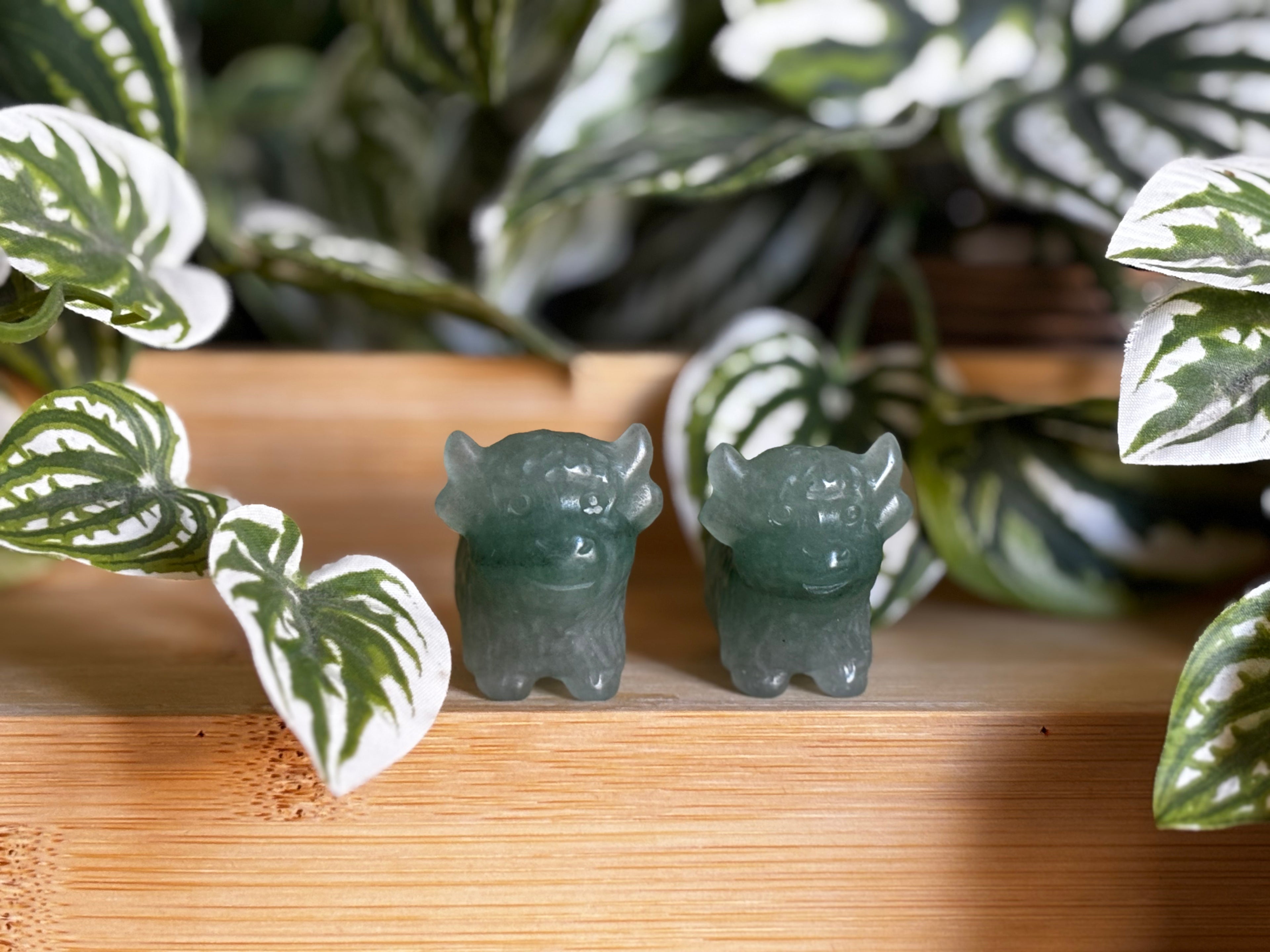 Highland Cow - Green Aventurine