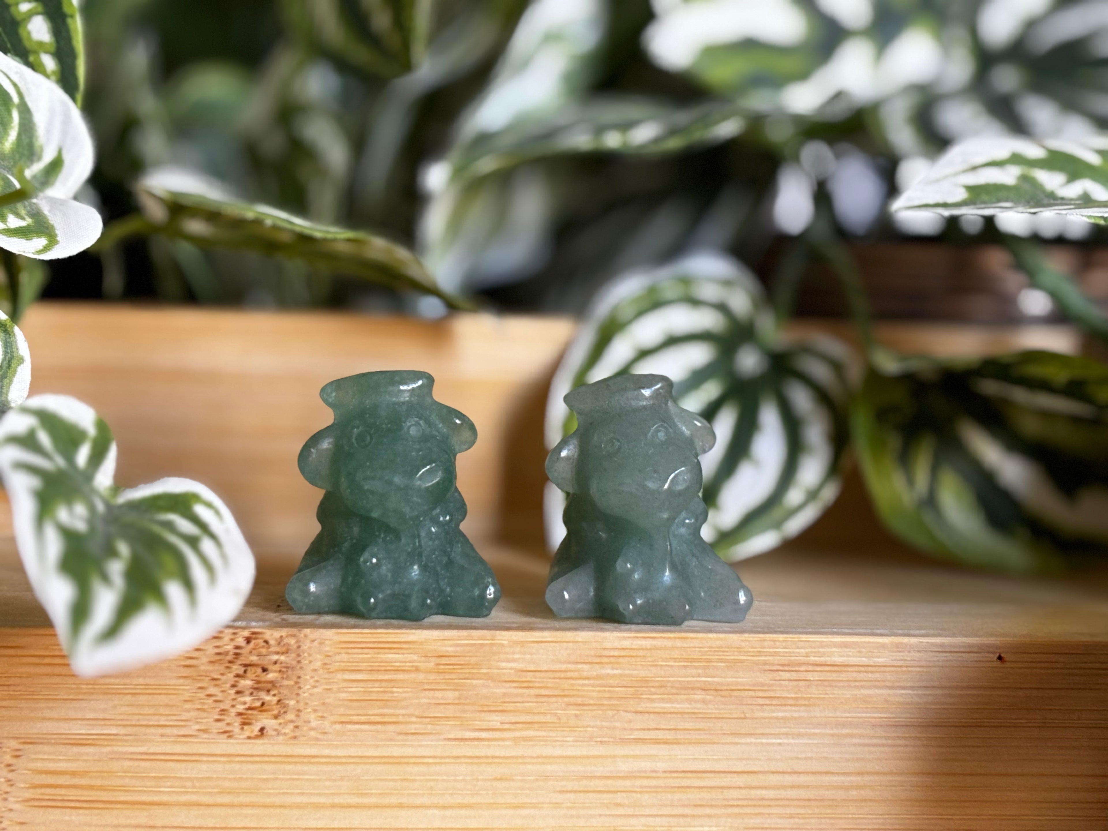 Milking Cow Carving – Green Aventurine