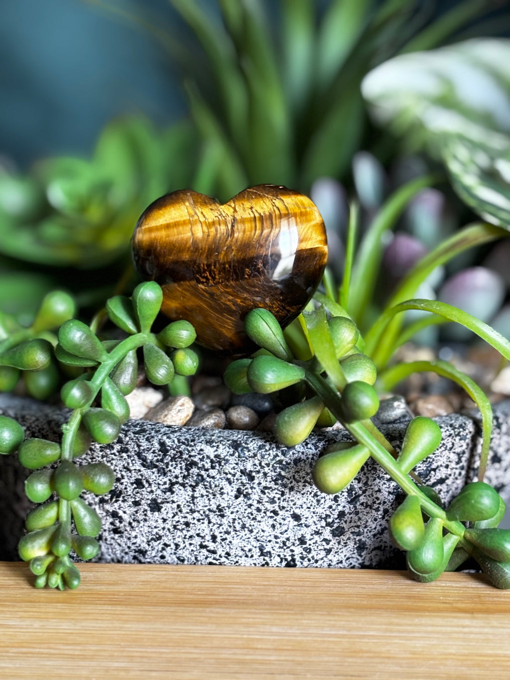 Tigers Eye Heart Small