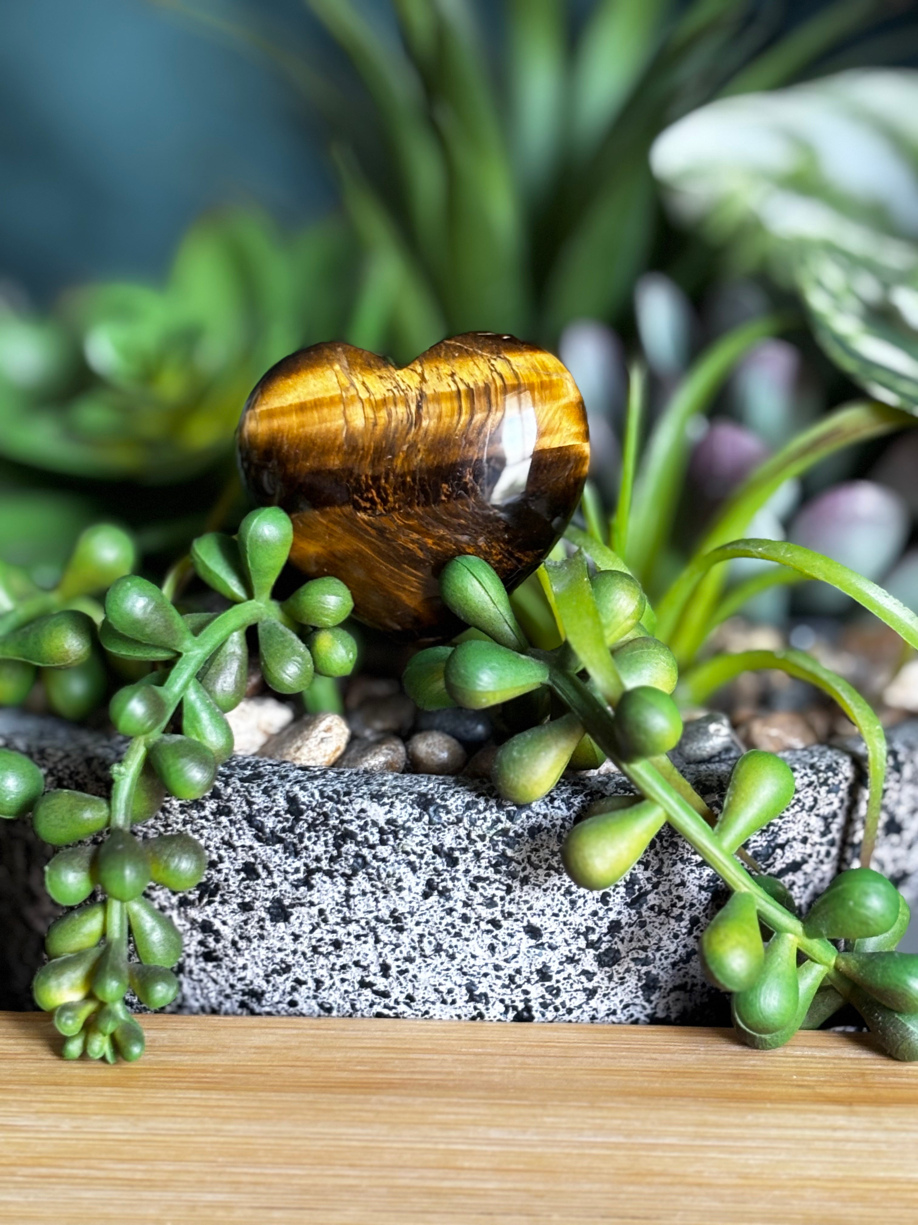 Tigers Eye Heart Small