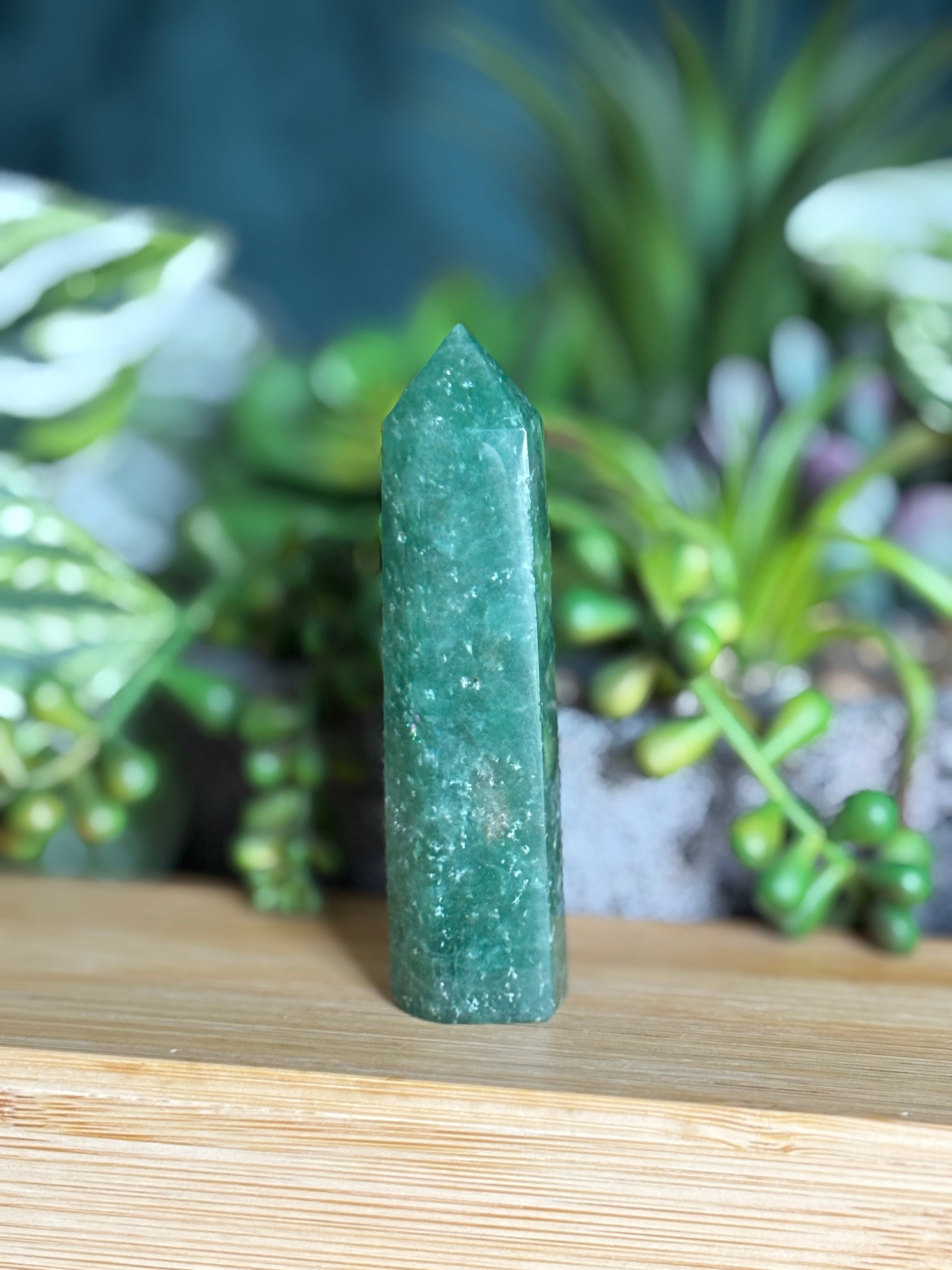 Green Strawberry Quartz Point
