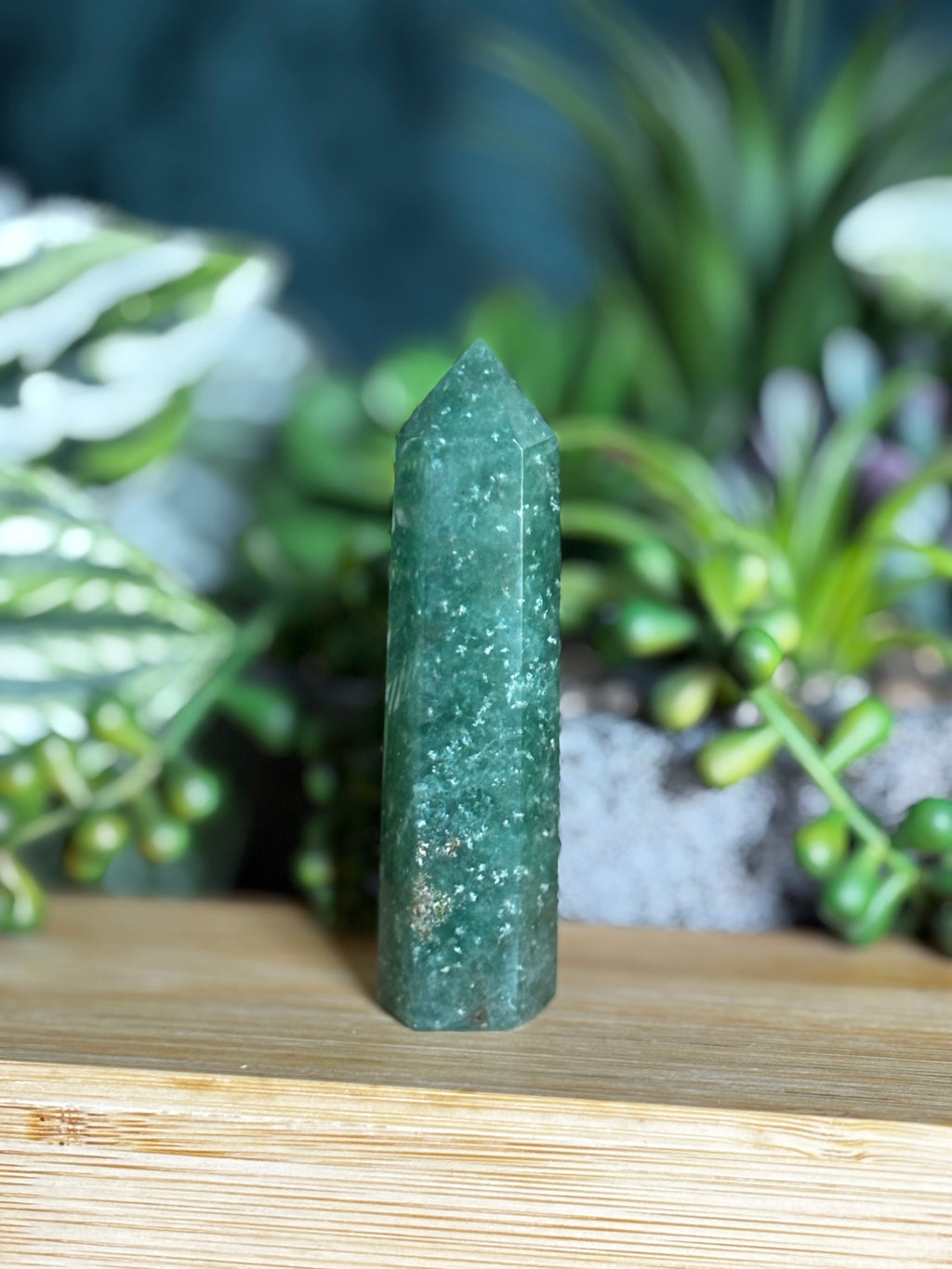 Green Strawberry Quartz Point
