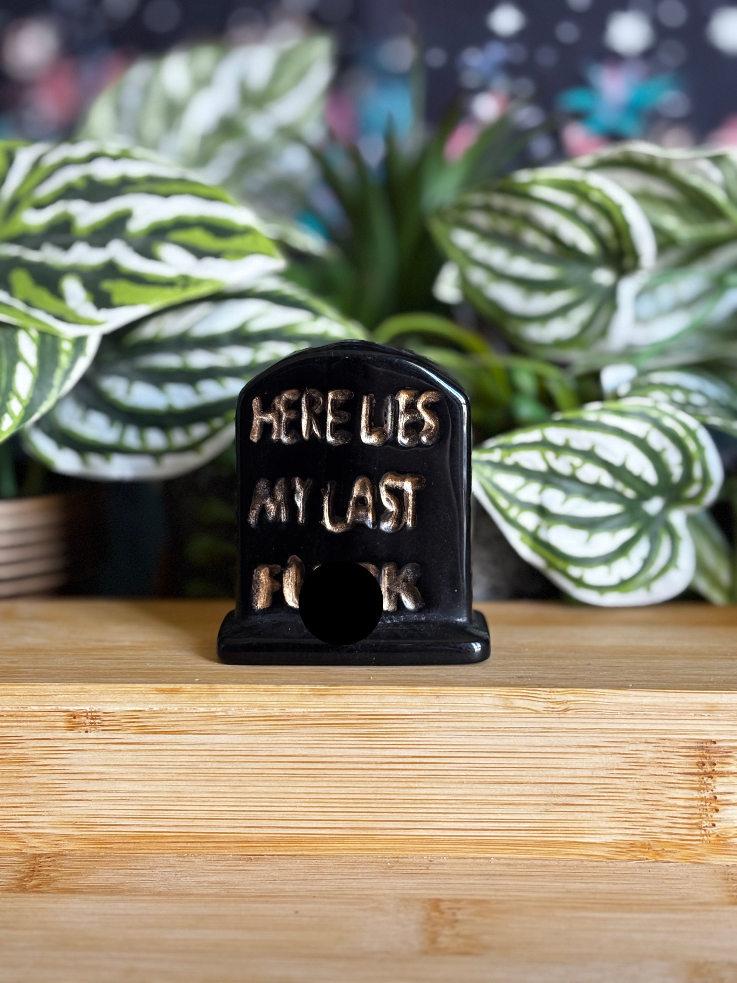 Black Obsidian "All Out Of" Tombstone