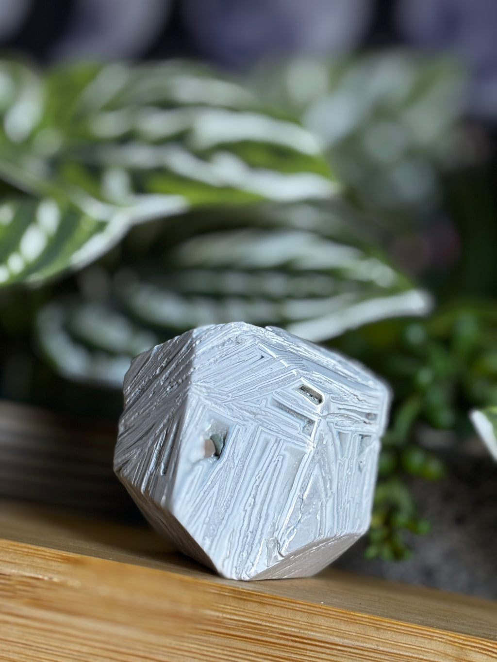 White Mexico Agate with Small Druzy