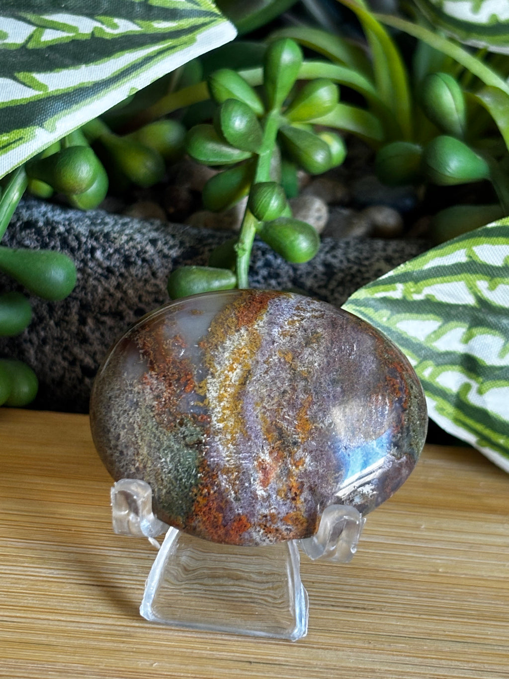 Ocean Jasper Mini Palm Stone