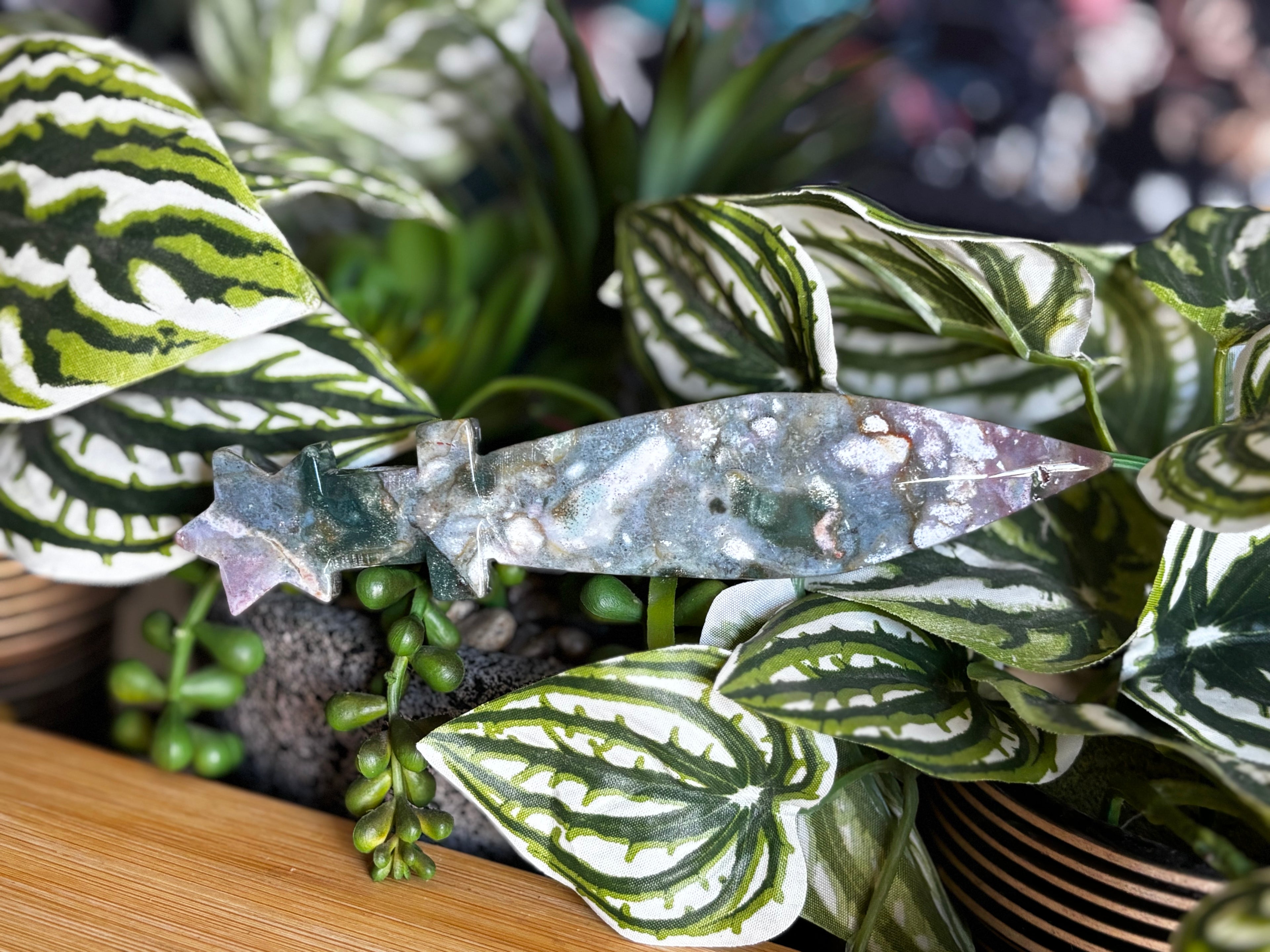 Ocean Jasper Dagger Carving