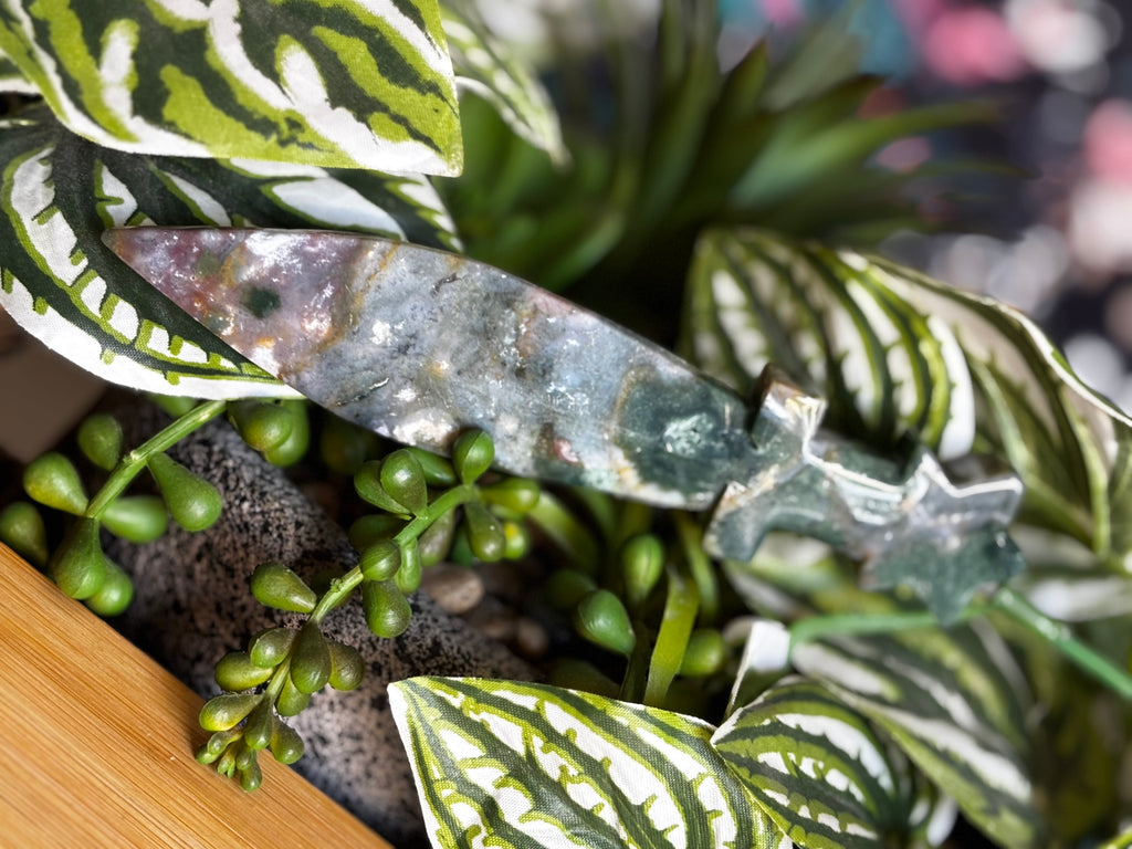 Ocean Jasper Dagger Carving