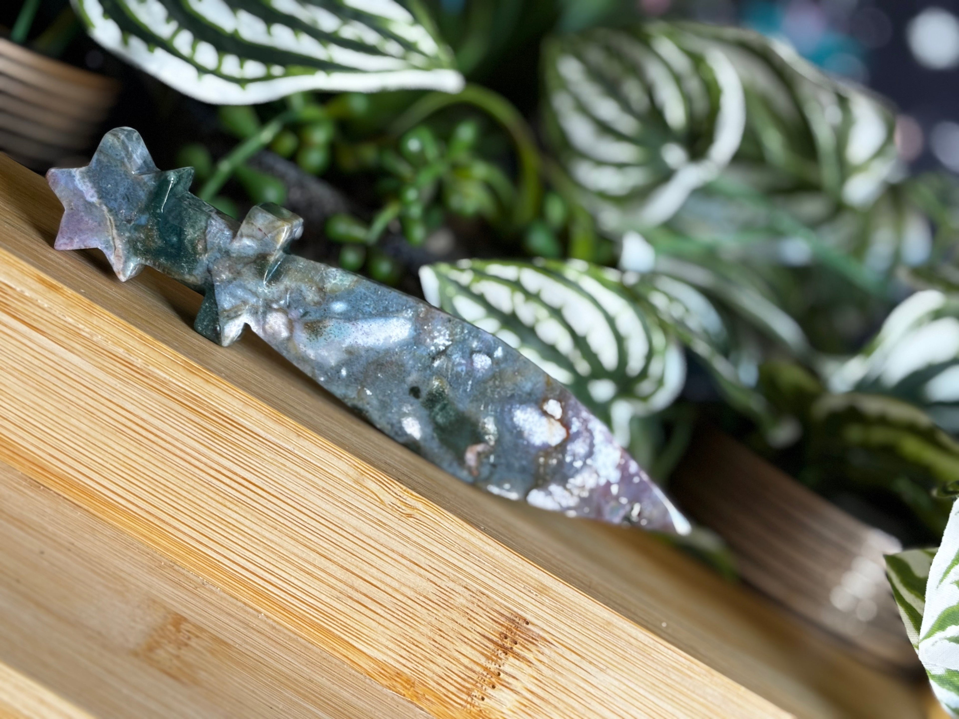 Ocean Jasper Dagger Carving